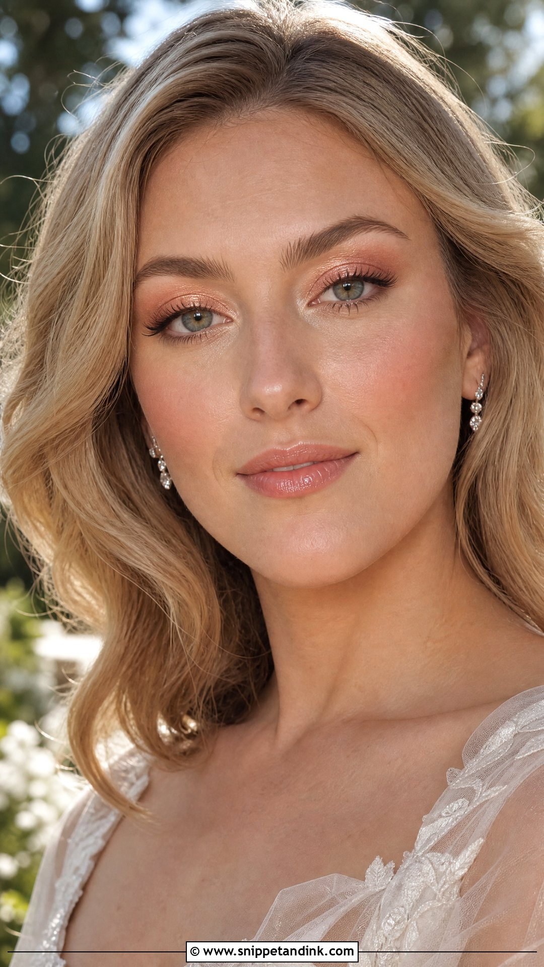 Peach Bridal Eyeshadow - Snippet and Ink - 25 Bridal Eyeshadow Looks