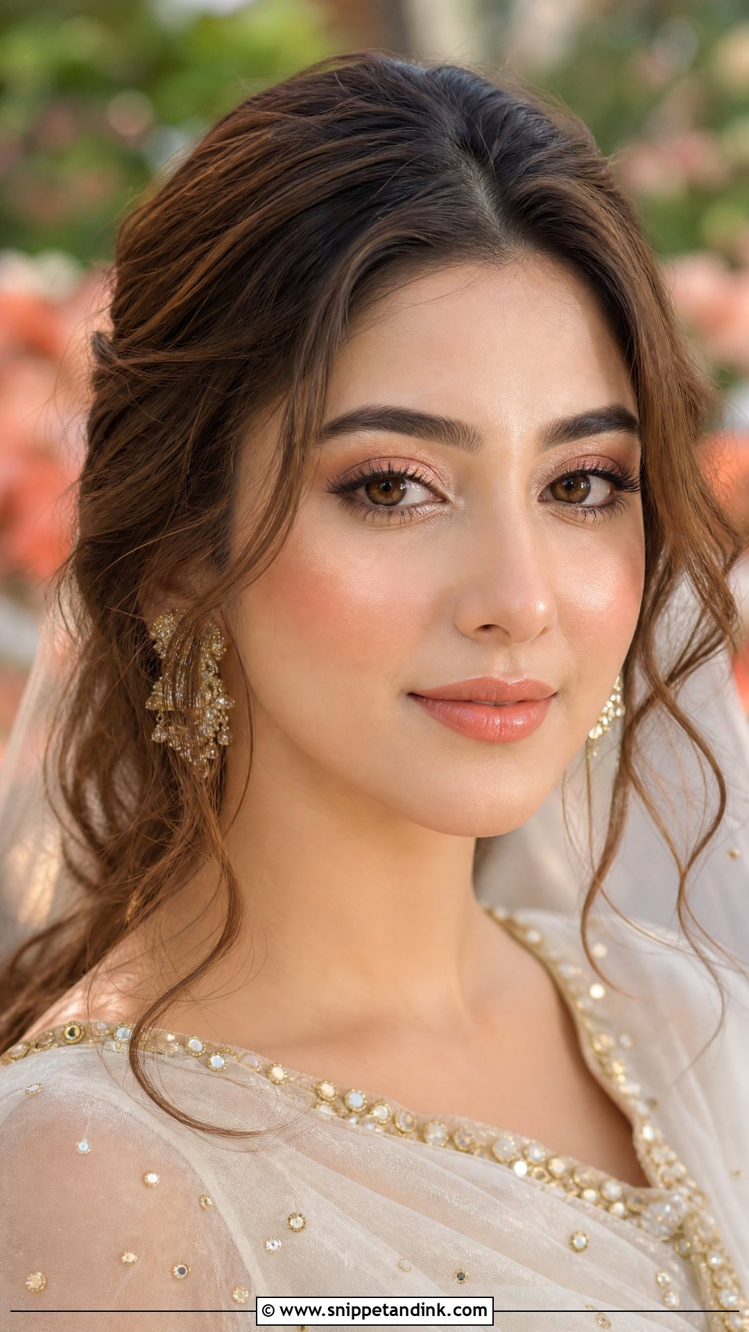 Peach Bridal Glam Makeup For Brown Eyes - Snippet and Ink - 20 Bridal Glam Makeup for Brown Eyes