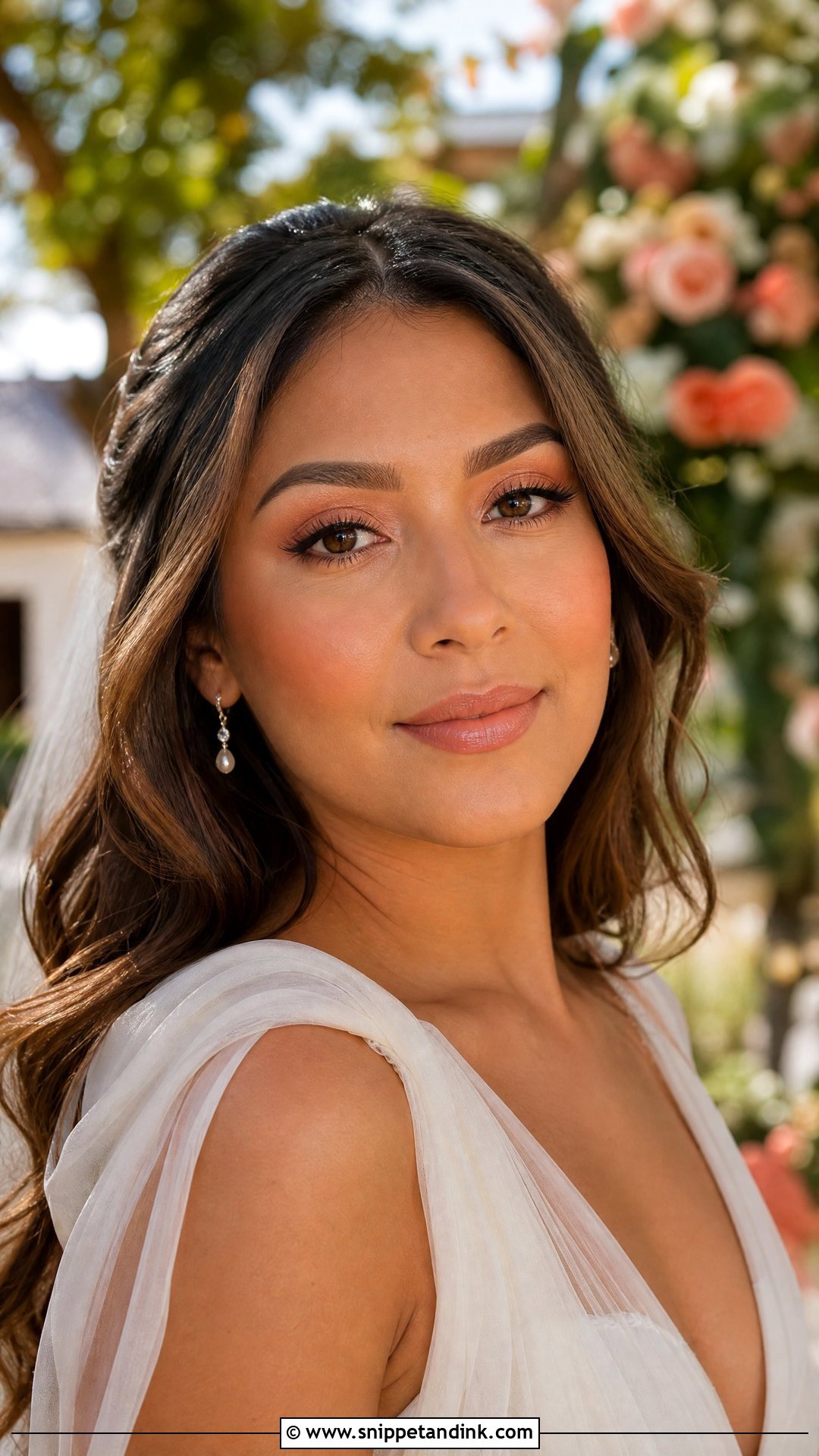 Peach Bridal Makeup - Snippet and Ink - 20 Minimalist Wedding Makeup Ideas