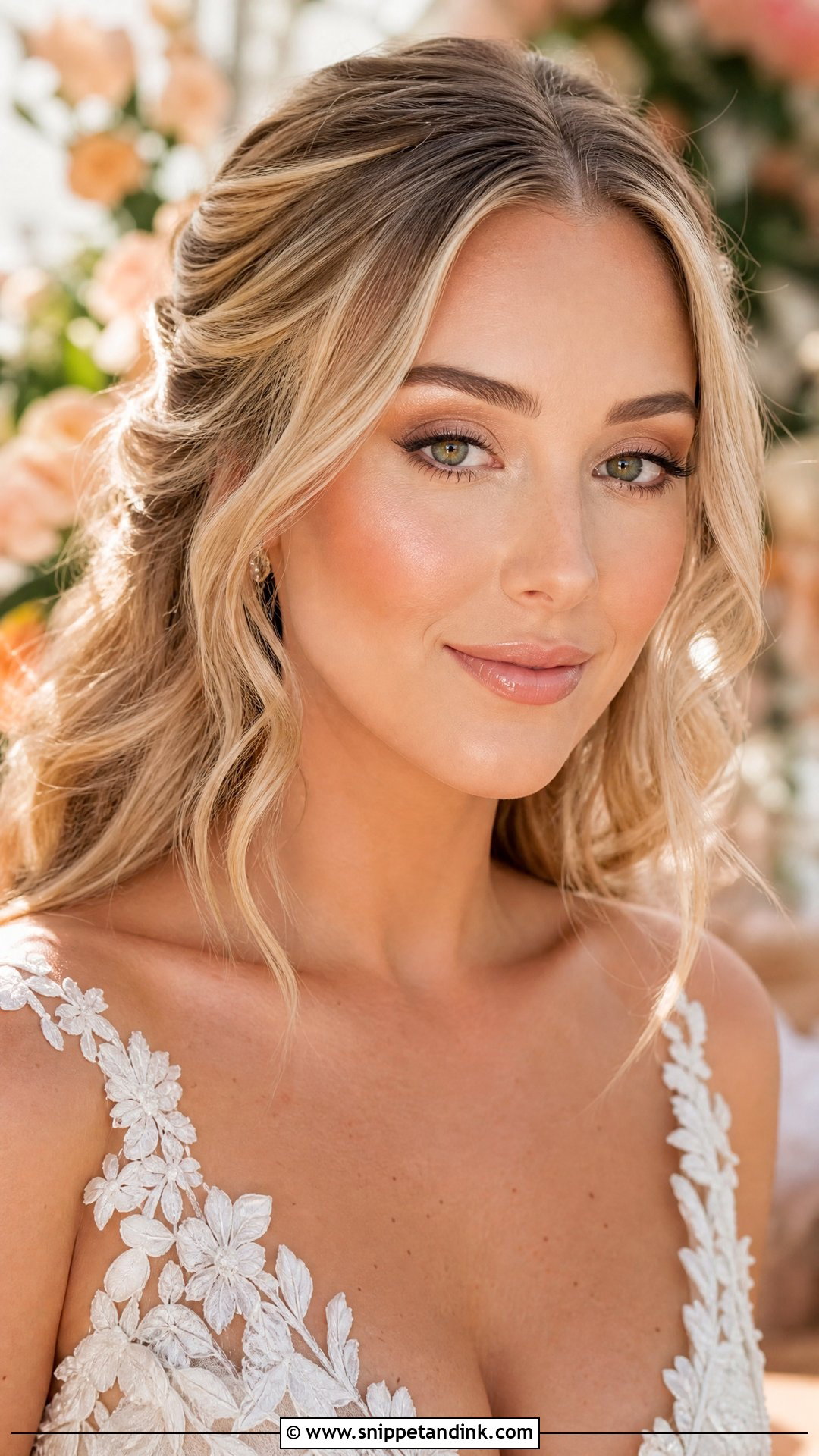 Peach Bridal Makeup - Snippet and Ink - 20 Modern Bridal Makeup Ideas
