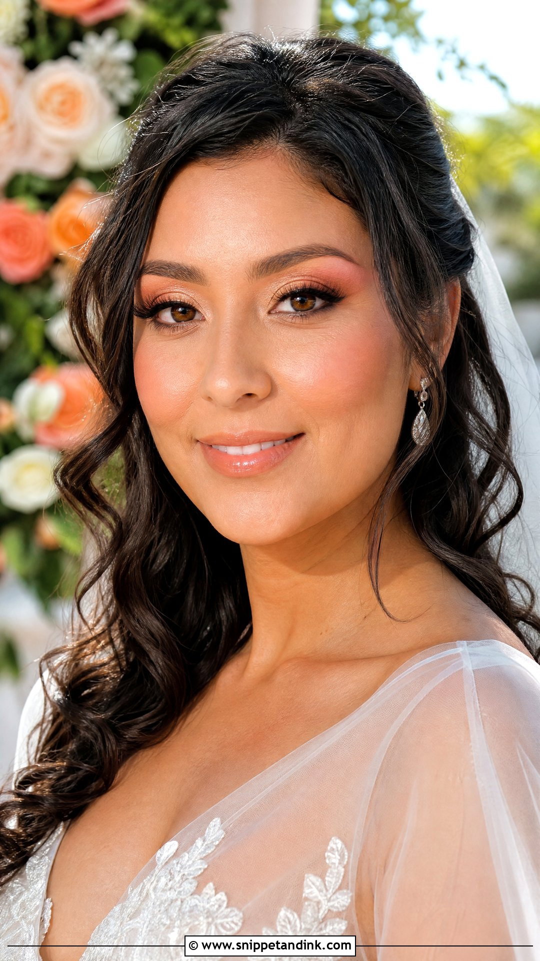 Peach Bridal Makeup - Snippet and Ink - 20 Wedding Bridal Makeup Ideas