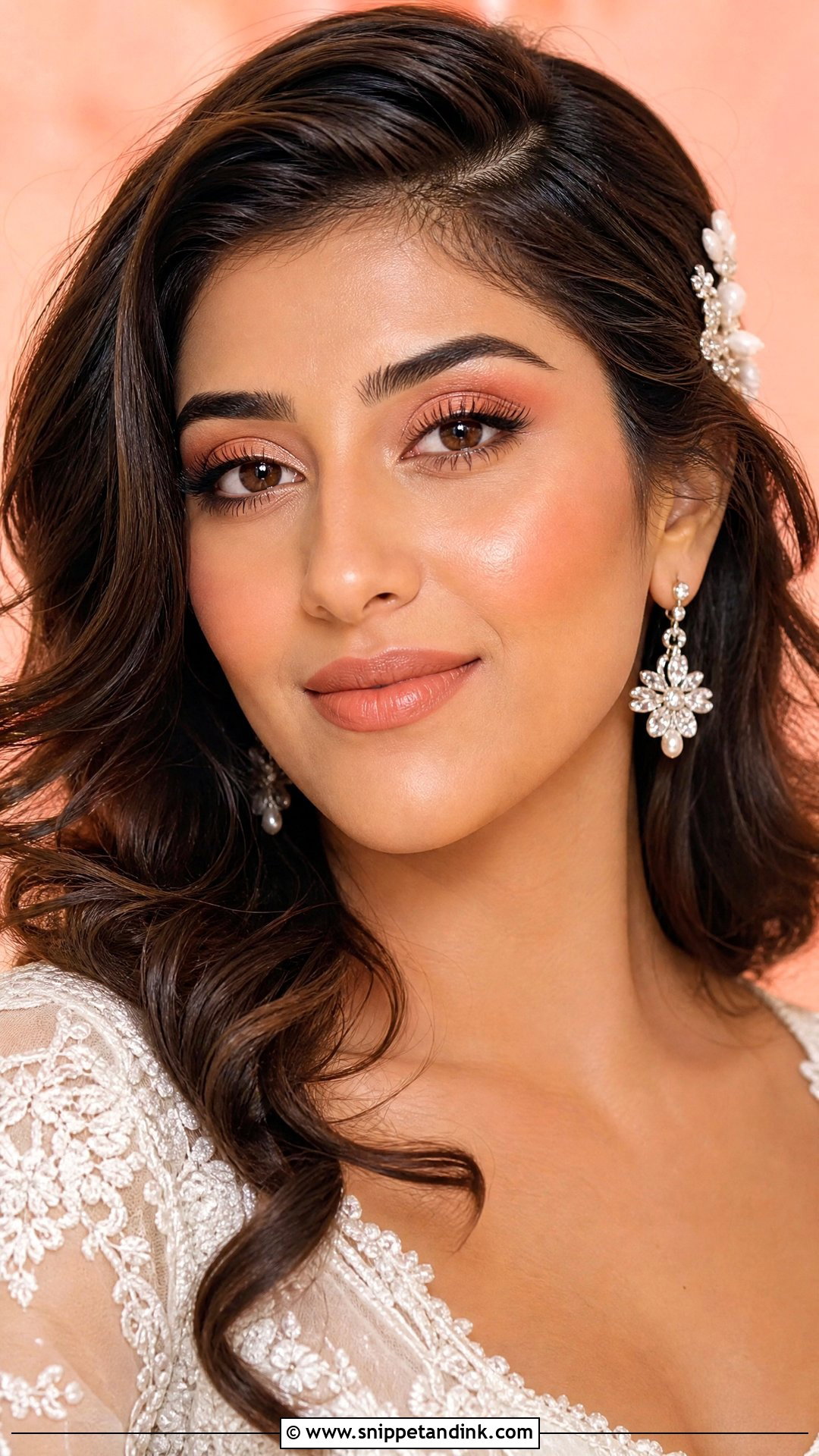 Peach Bridal Makeup - Snippet and Ink - 25 Simple Wedding Makeup for Bride Ideas