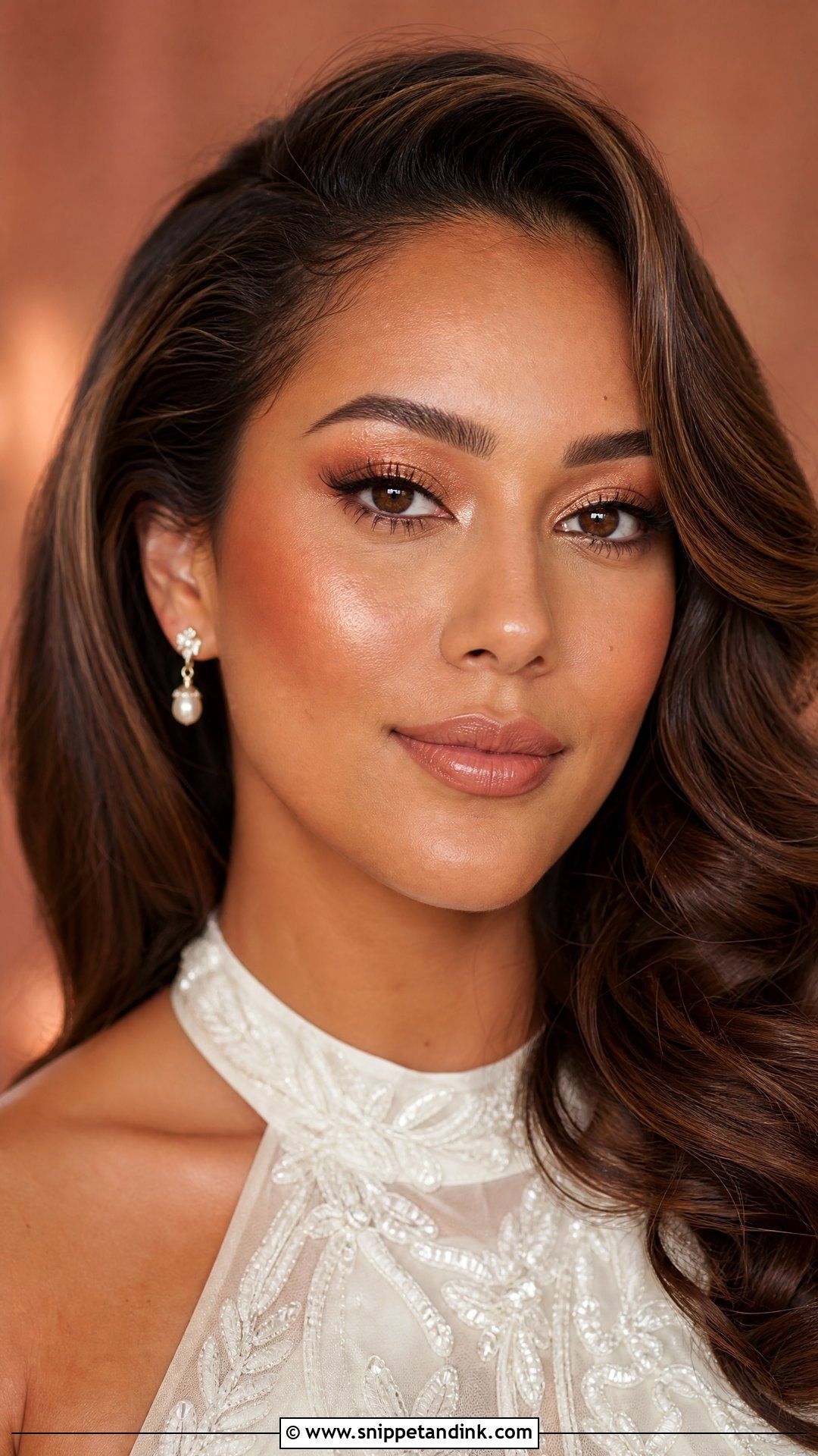 Peach Bridal Makeup - Snippet and Ink - 20 Bride Makeup Looks Wedding Day