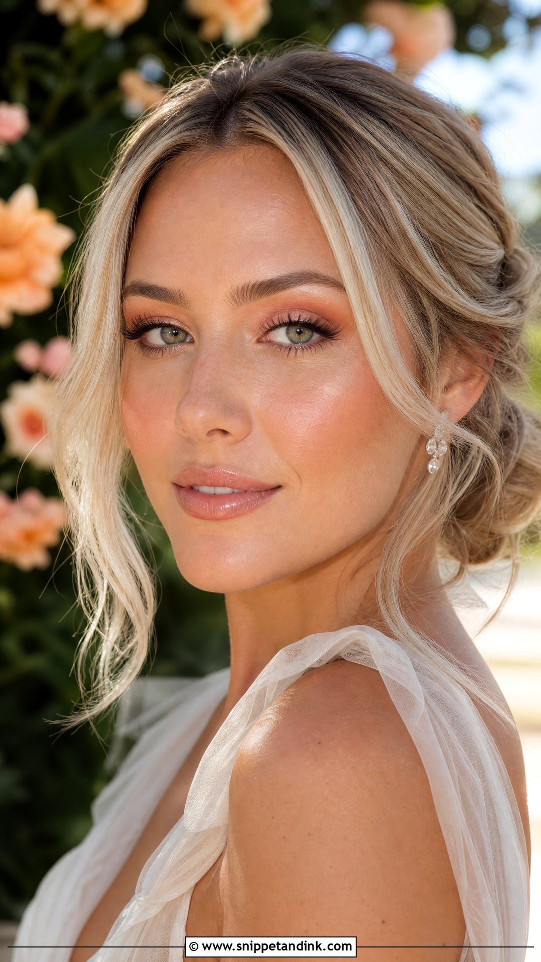 Peach Bridal Makeup - Snippet and Ink - 20 Brides Make Up Wedding Ideas