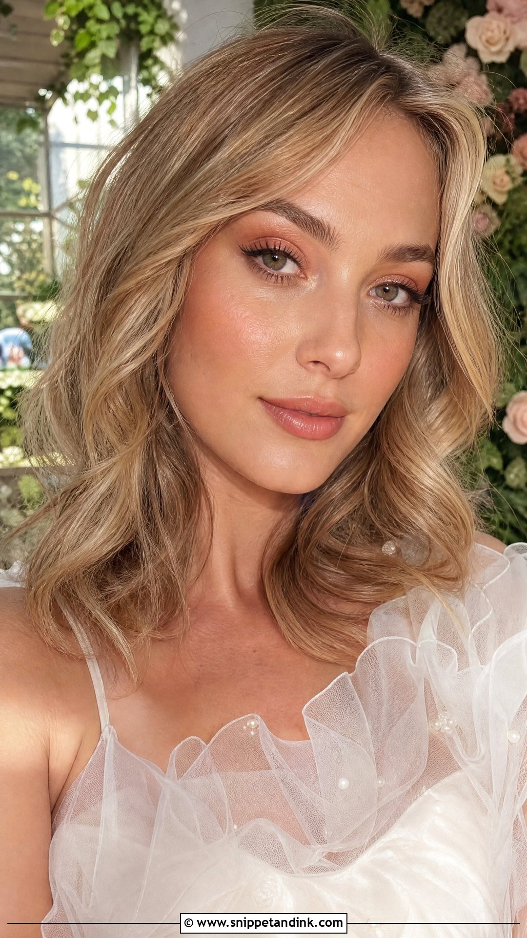 Peach Bridal Makeup For Blue Eyes - Snippet and Ink - 20 Glowy Bridal Makeup for Blue Eyes