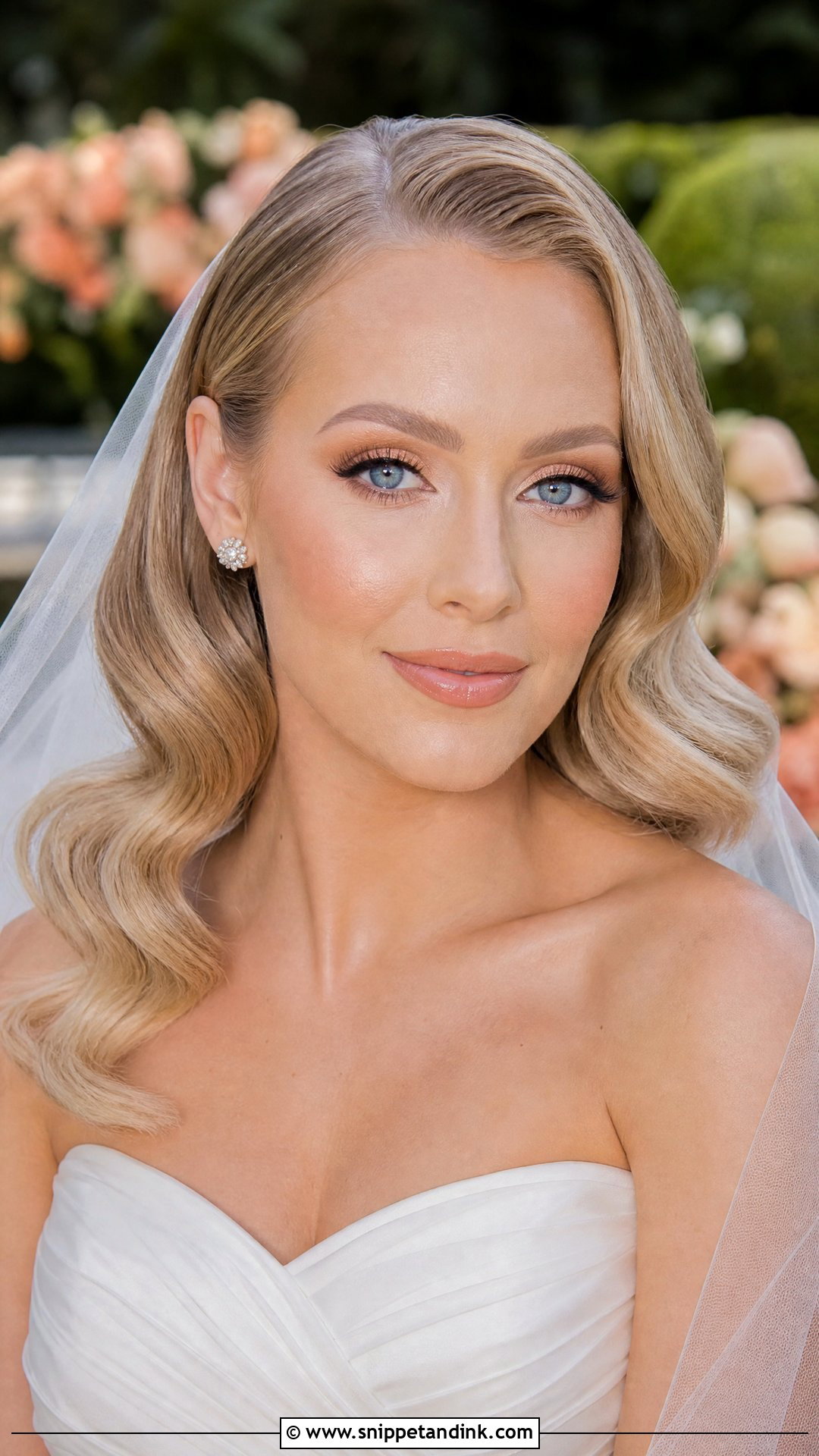 Peach Bridal Makeup For Blue Eyes - Snippet and Ink - 20 Peach Bridal Makeup Ideas