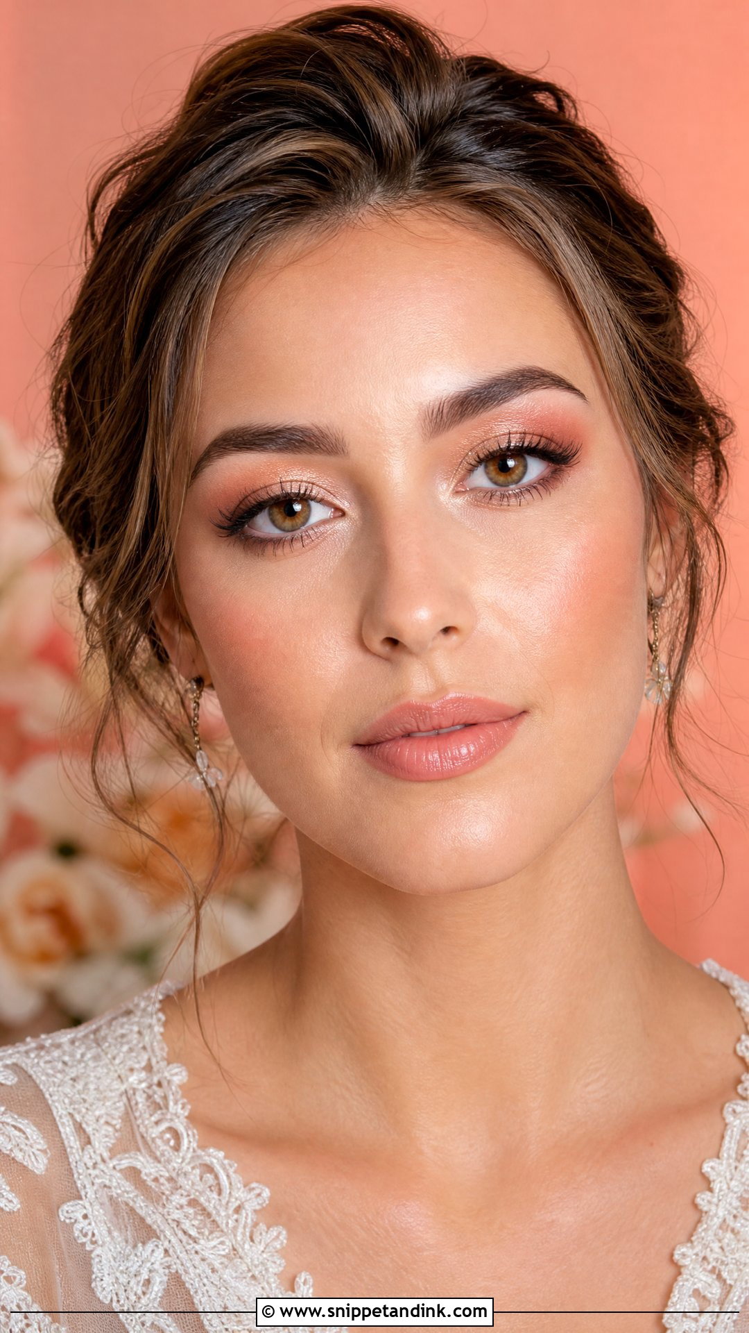 Peach Bridal Makeup For Blue Eyes - Snippet and Ink - 30 Soft Glam Bridal Makeup for Blue Eyes