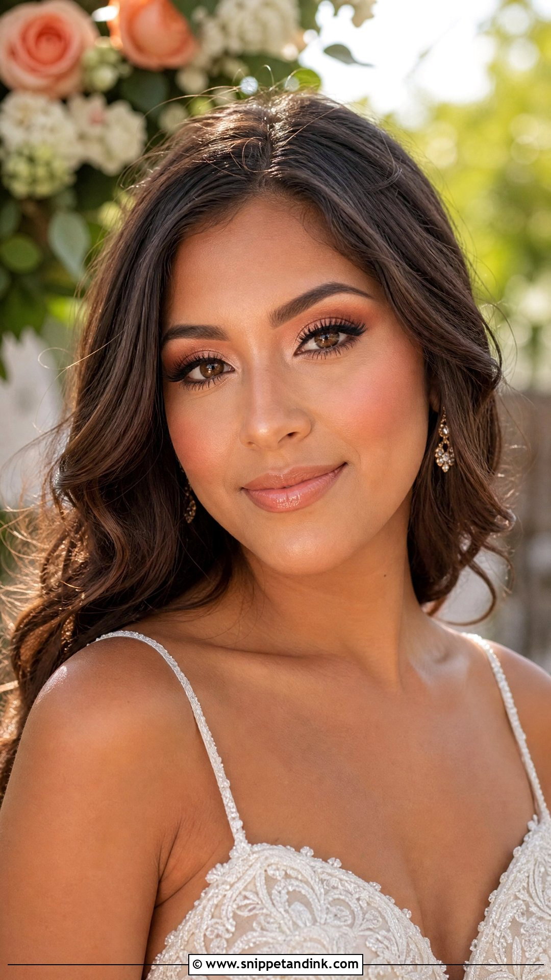 Peach Bridal Makeup For Brown Eyes - Snippet and Ink - 35 Bridal Makeup for Brown Eyes