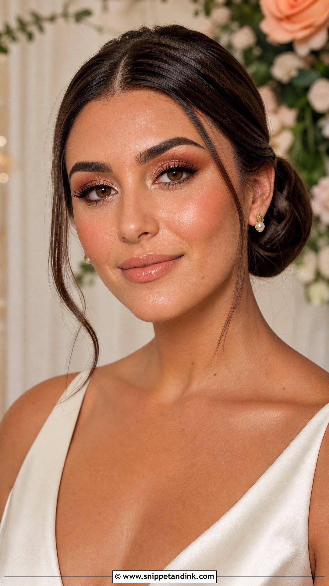 Peach Bridal Makeup For Brown Eyes - Snippet and Ink - 20 Peach Bridal Makeup Ideas