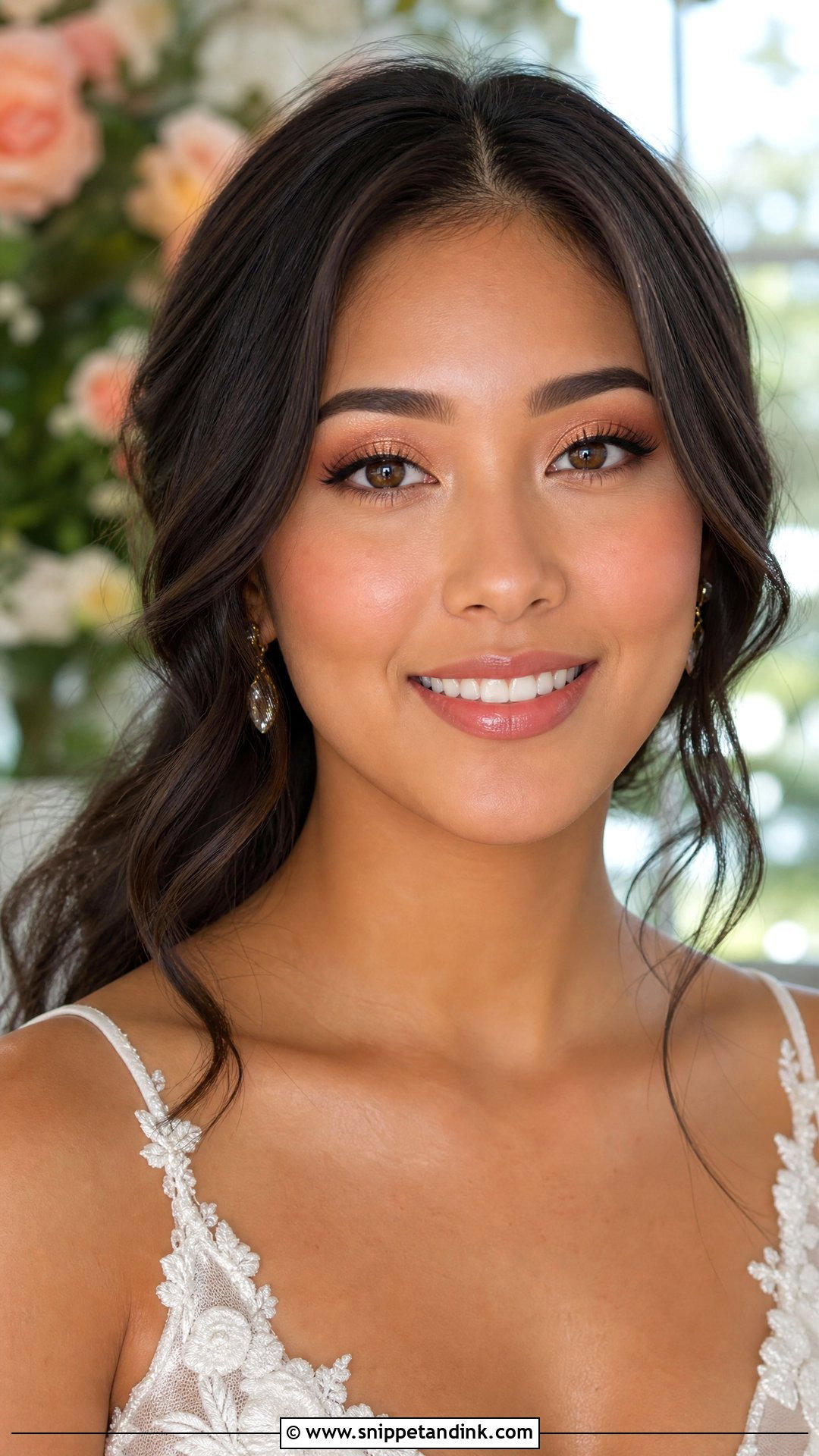 Peach Bridal Makeup For Brown Eyes Brunettes - Snippet and Ink - 25 Bridal Makeup for Brown Eyes Brunettes