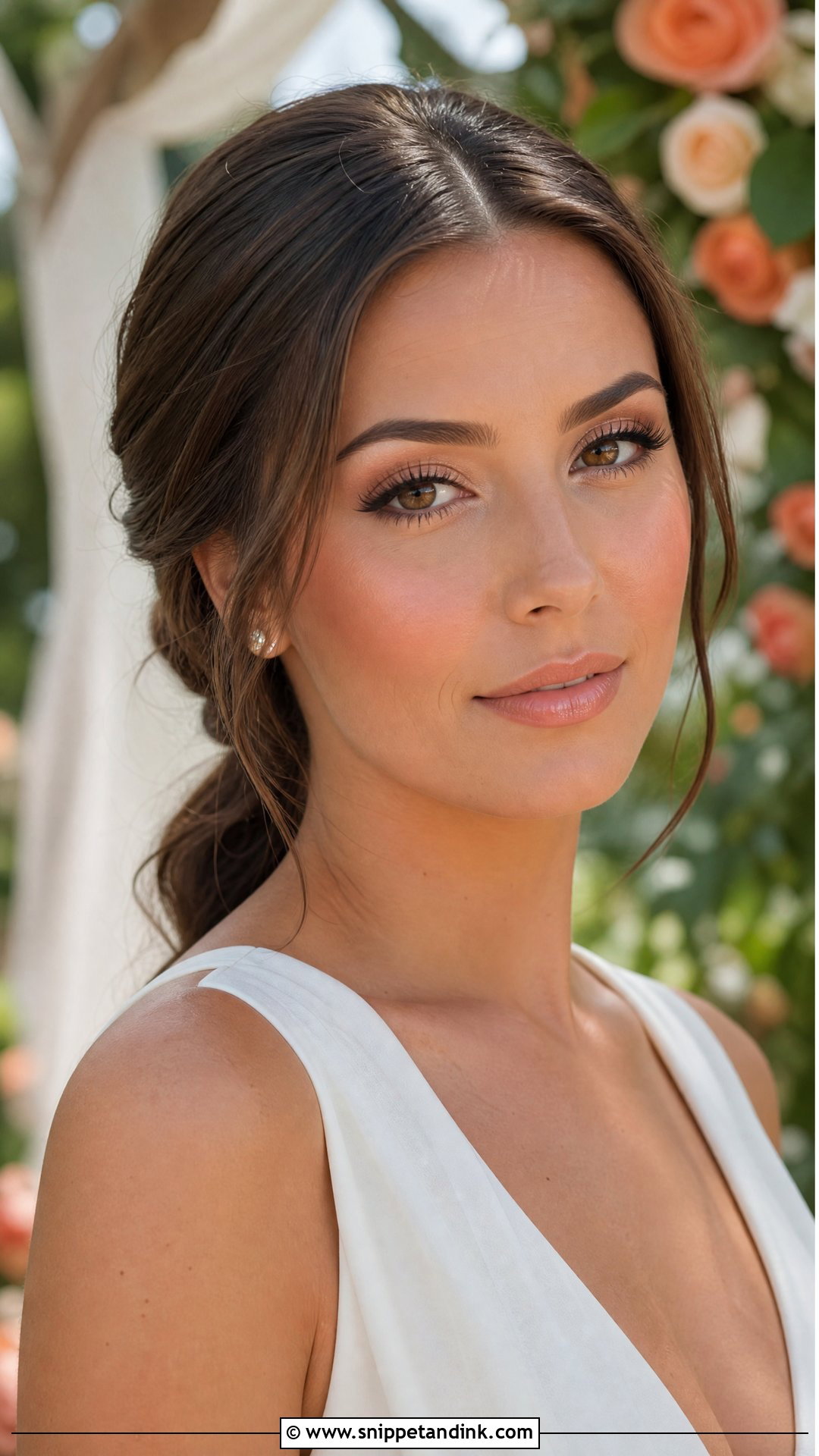 Peach Bridal Makeup For Brunette Brown Eyes - Snippet and Ink - 20 Bridal Makeup Brunette Brown Eyes