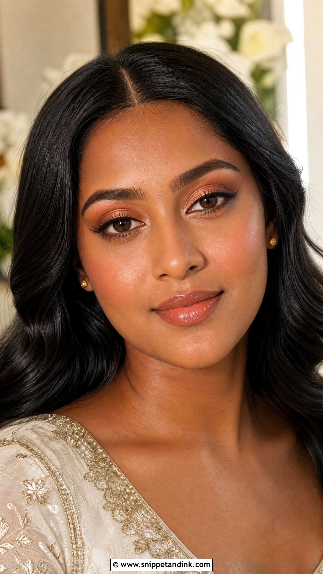 Peach Bridal Makeup For Dark Skin - Snippet and Ink - 25 Black Bridal Makeup Dark Skin Ideas
