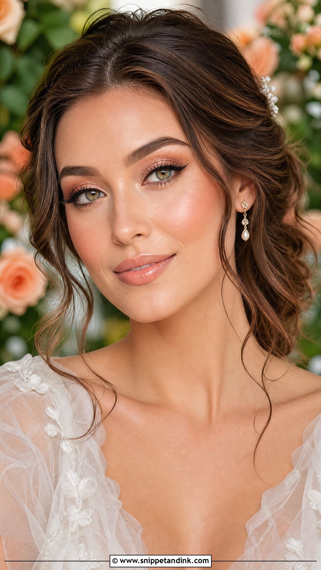 Peach Bridal Makeup For Green Eyes Brunette - Snippet and Ink - 25 Bridal Makeup for Green Eyes Brunette