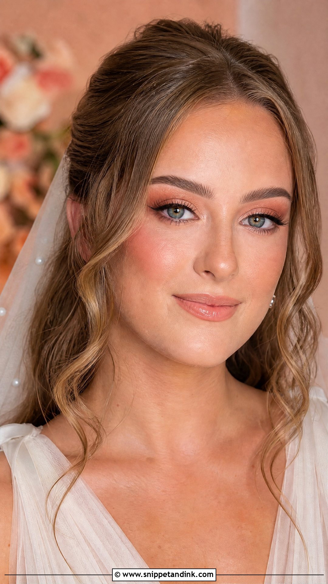 Peach Bridal Makeup For Hazel Eyes - Snippet and Ink - 25 Bridal Makeup for Hazel Eyes