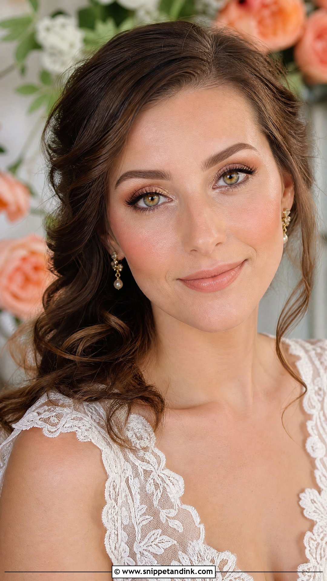 Peach Bridal Makeup For Hazel Eyes Brunette - Snippet and Ink - 20 Bridal Makeup for Hazel Eyes Brunette