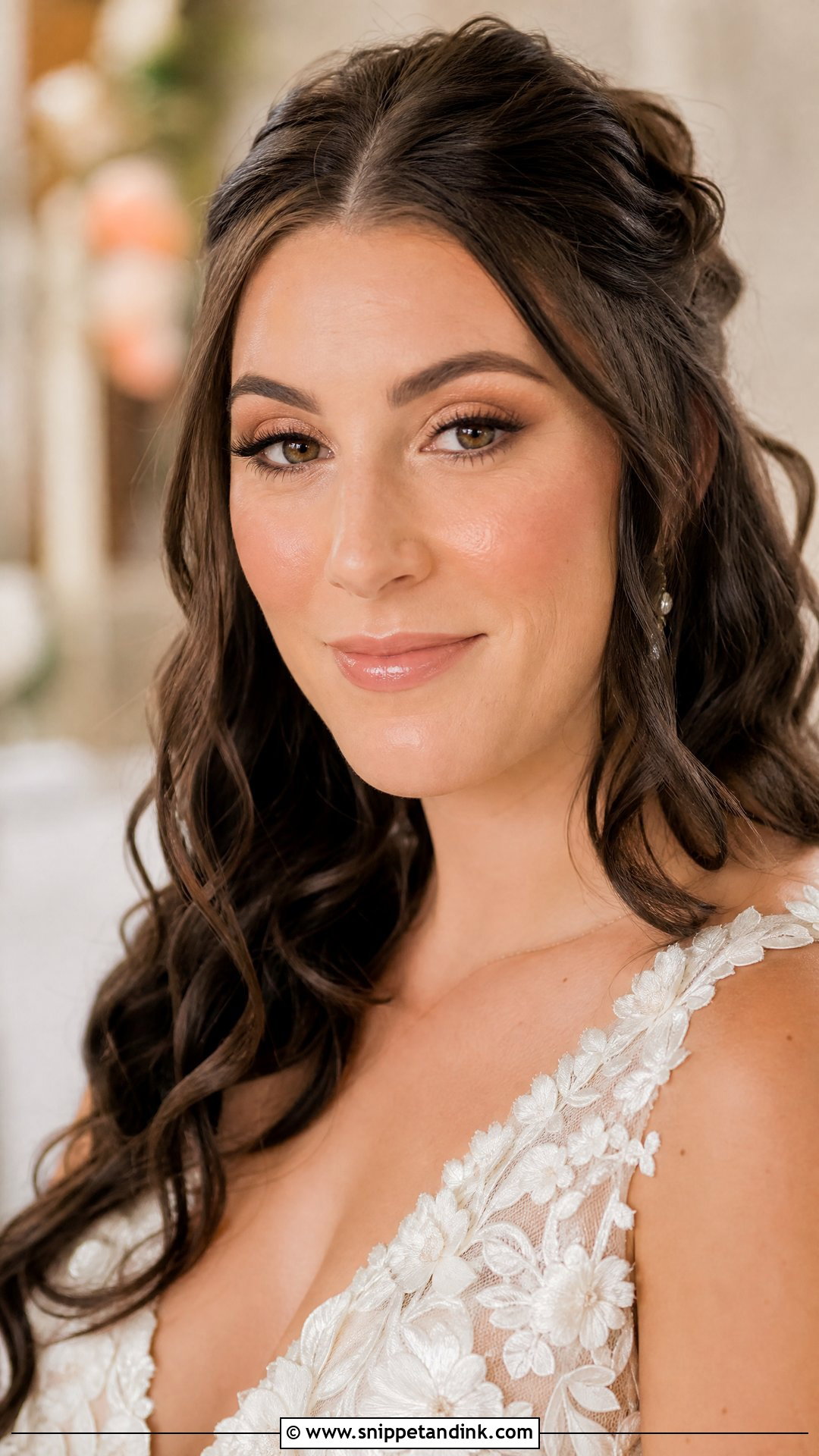 Peach Bridal Makeup For Hazel Eyes Brunettes - Snippet and Ink - 20 Bridal Makeup for Hazel Eyes Brunettes