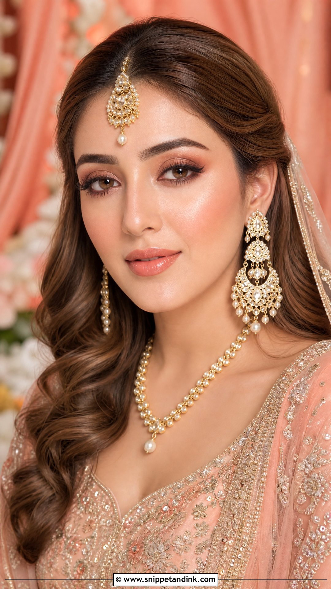 Peach Bridal Makeup For Indian Bride - Snippet and Ink - 25 Indian Wedding Bridal Makeup Ideas