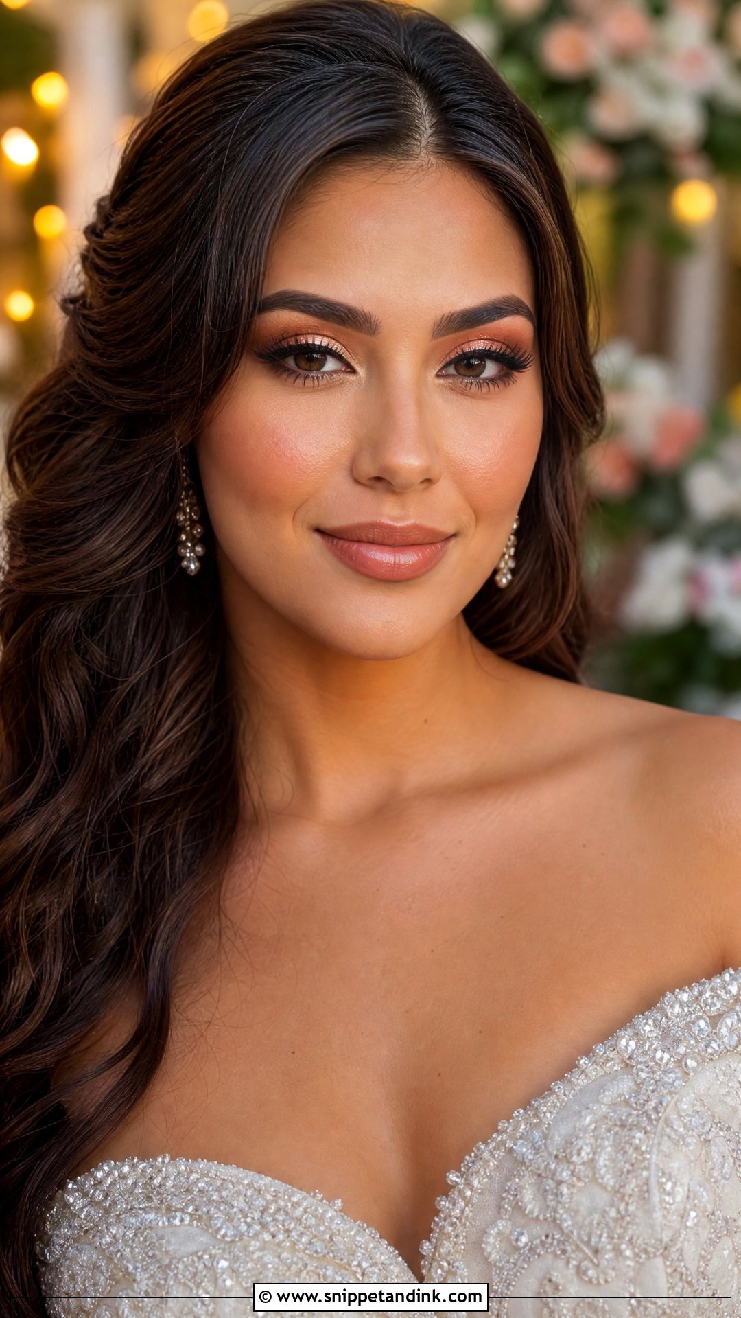 Peach Bridal Makeup For Medium Skin - Snippet and Ink - 20 Peachy Bridal Makeup Ideas
