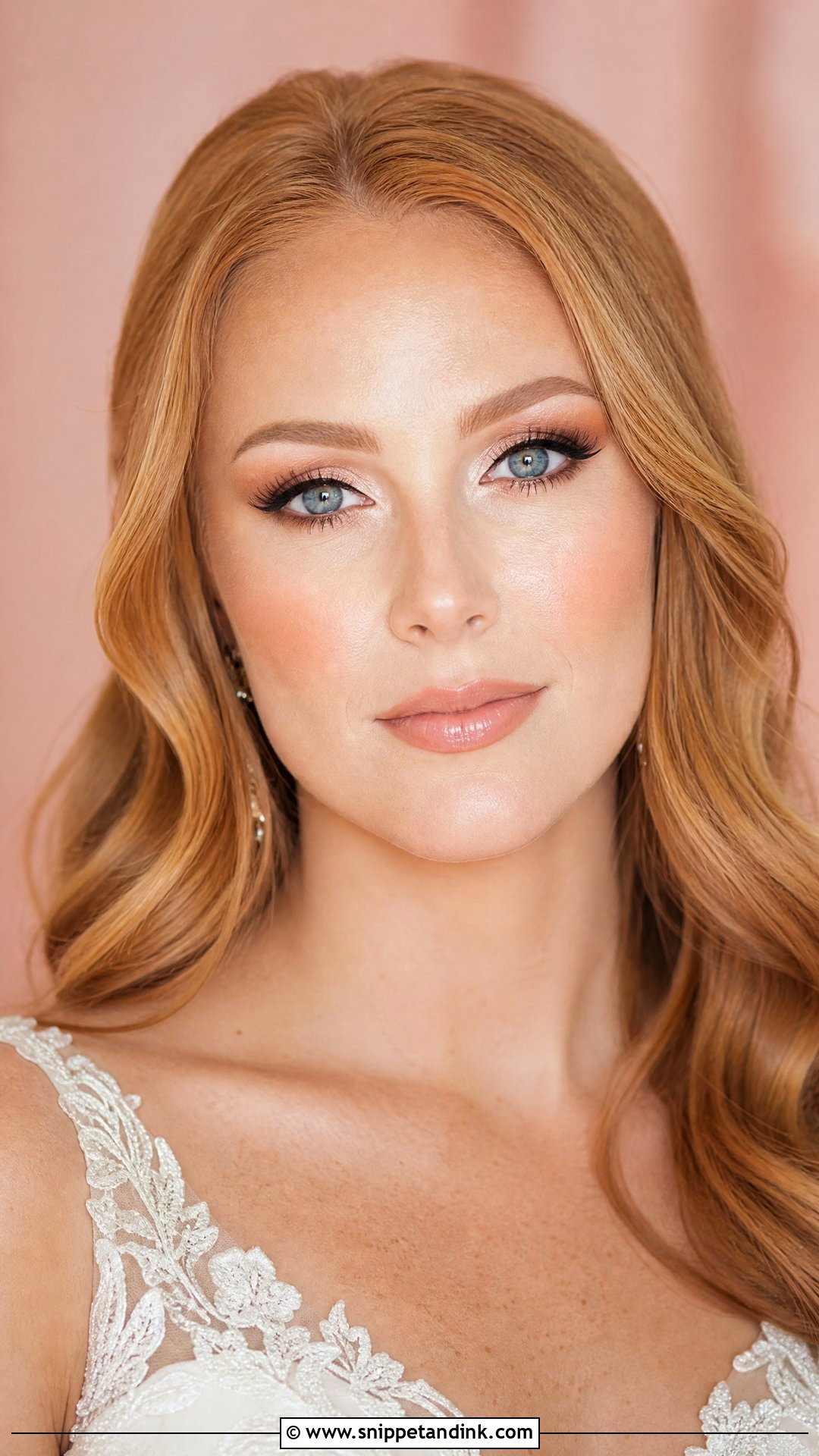 Peach Bridal Makeup for Blue Eyes - Snippet and Ink - 20 Wedding Day Makeup for Bride Blue Eyes