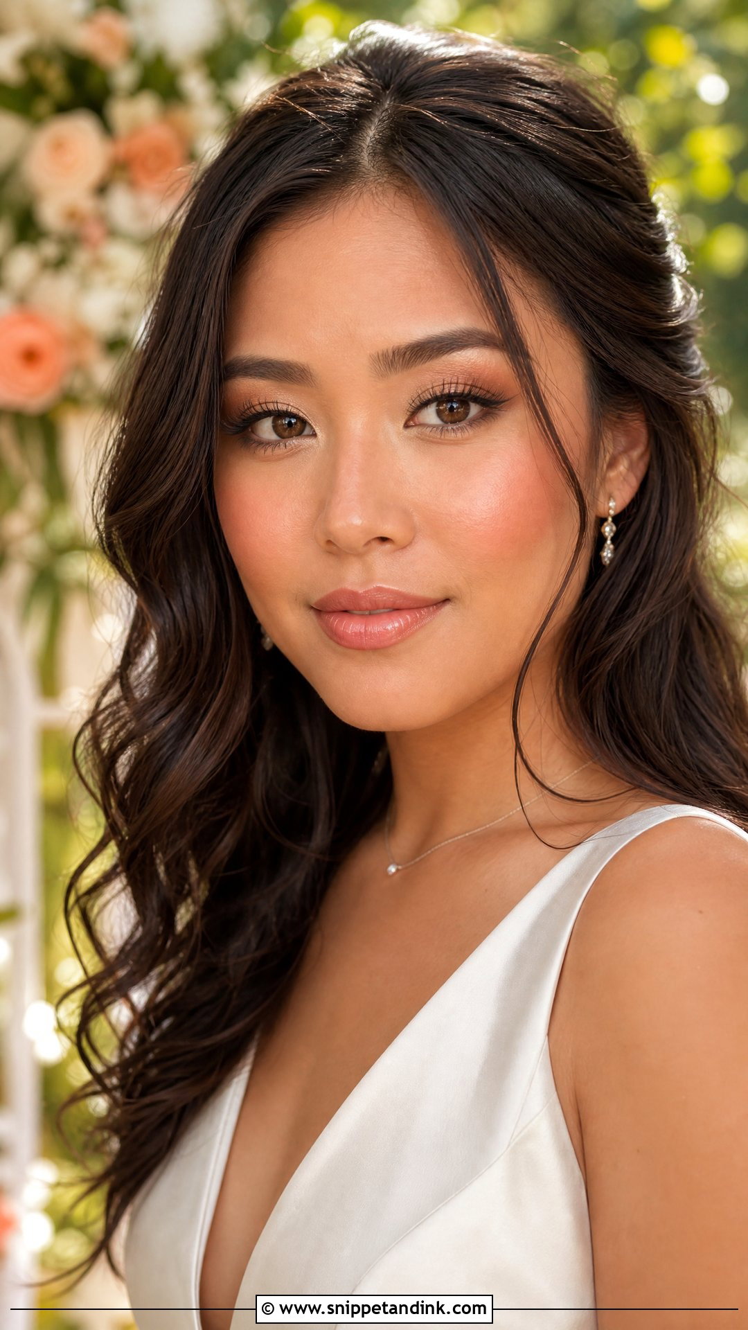 Peach Bridal Makeup for Brown Eyes - Snippet and Ink - 20 Wedding Bride Makeup for Brown Eyes