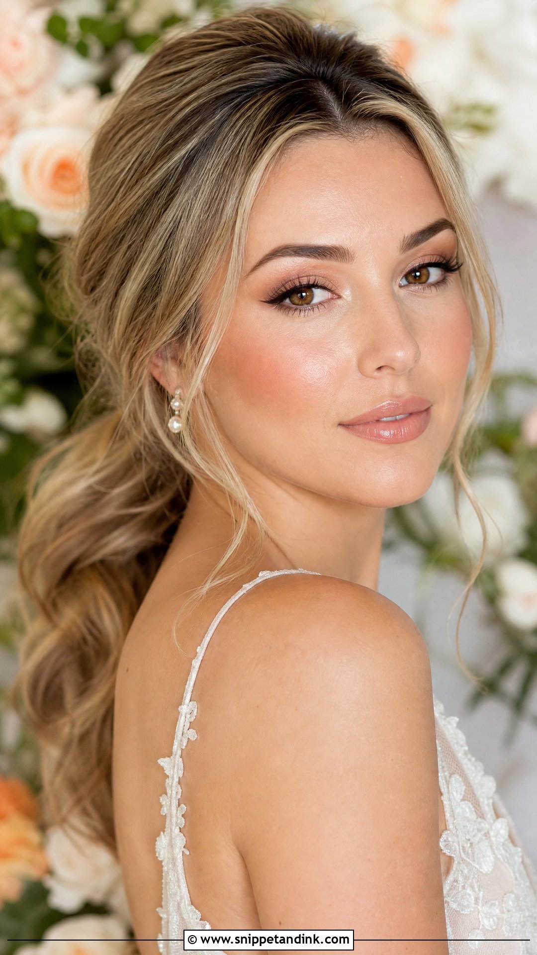 Peach Bridal Makeup for Brown Eyes - Snippet and Ink - 20 Bridal Wedding Make Up for Brown Eyes