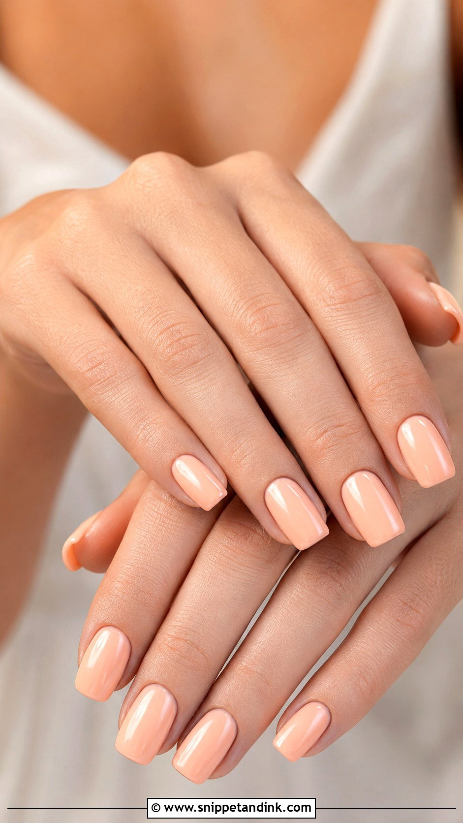 Peach Bridal Nails - Snippet and Ink - 20 Bridal Nail Color Ideas