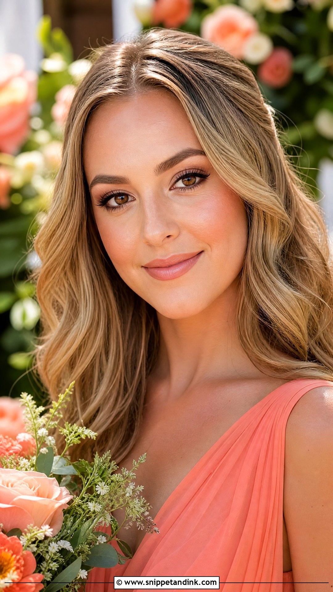 Peach Bridesmaid Makeup For Brown Eyes - Snippet and Ink - 35 Bridesmaid Makeup for Brown Eyes