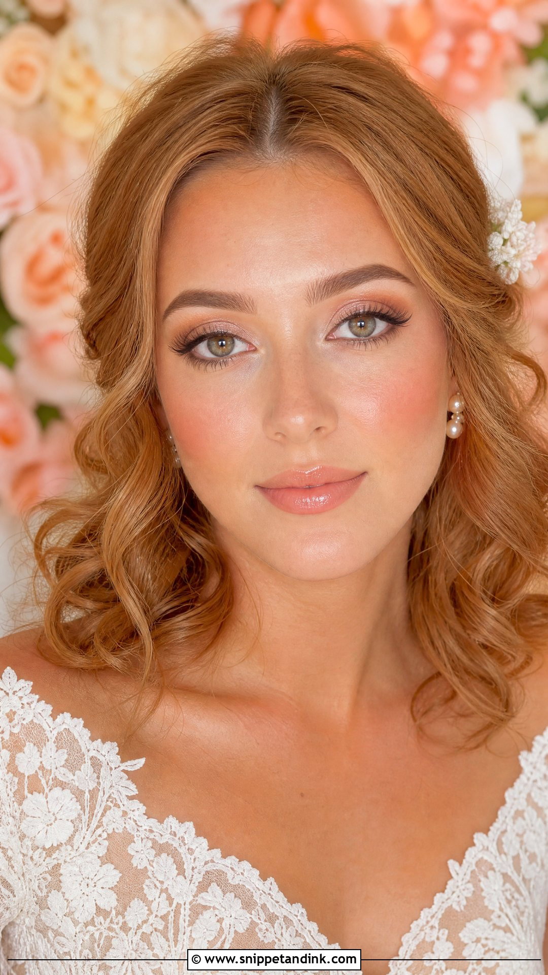 Peach Bronzed Wedding Makeup - Snippet and Ink - 20 Sun Kissed Bronzed Wedding Makeup Look Ideas