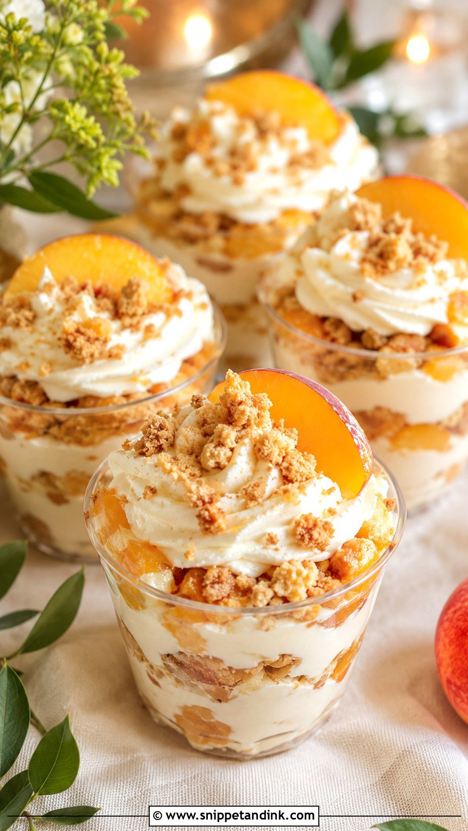 Peach Cobbler Dessert Cups - Snippet and Ink - 20 Wedding Dessert Cup Ideas