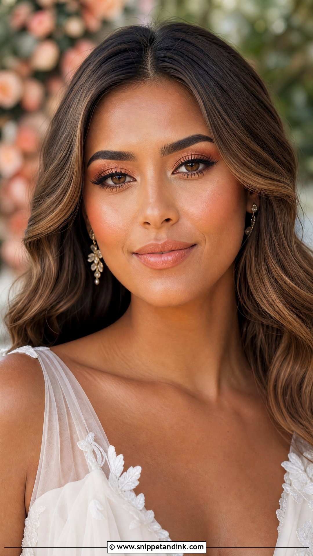 Peach Glam Bridal Makeup - Snippet and Ink - 25 Glam Bridal Makeup Ideas