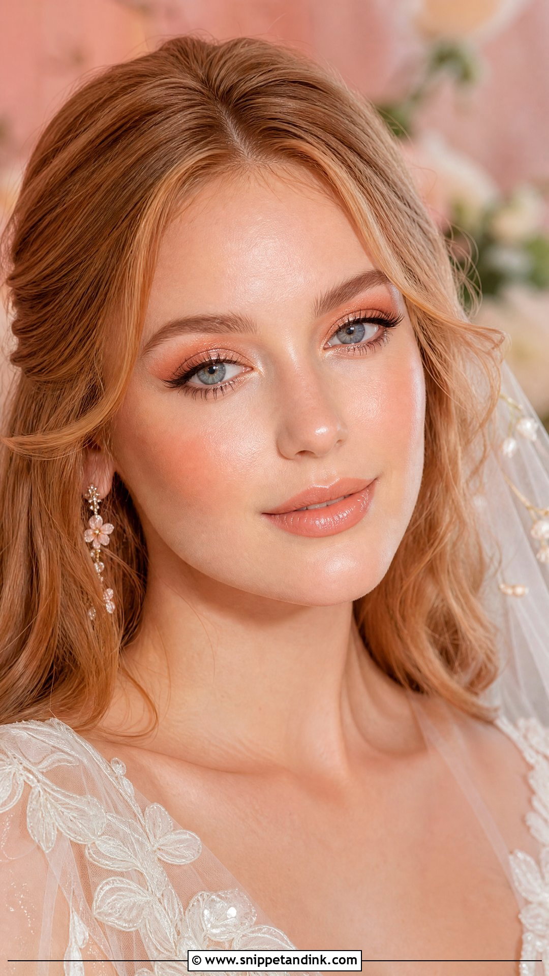 Peach Glam Wedding Makeup For Brown Eyes - Snippet and Ink - 20 Glam Wedding Makeup for Brown Eyes