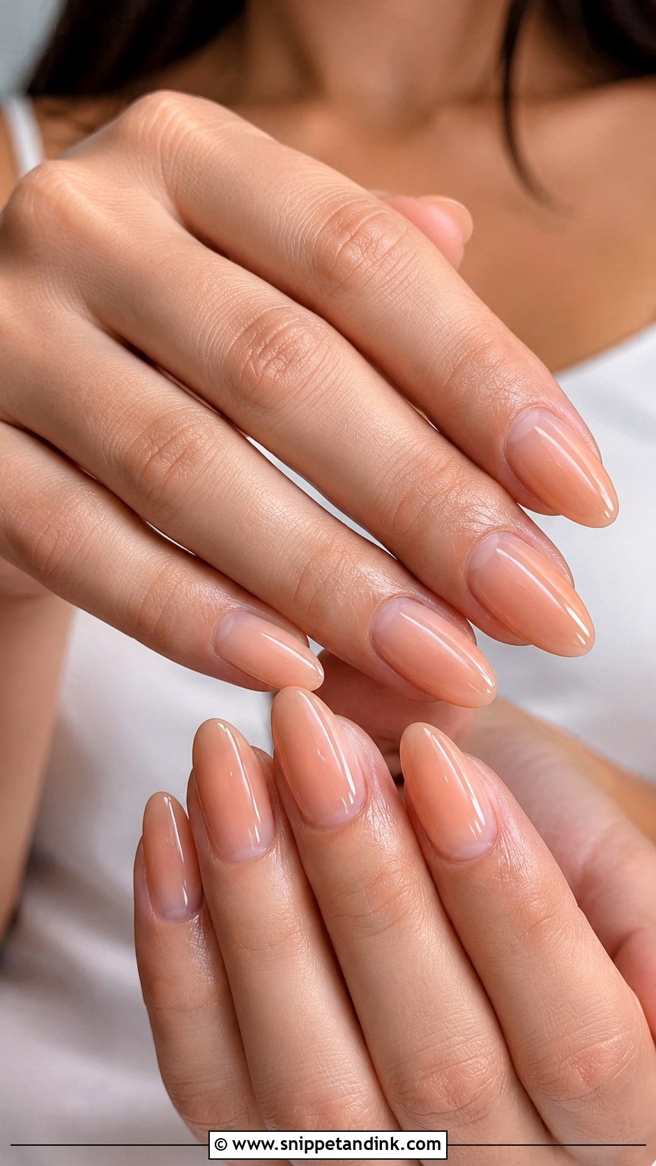 Peach Glazed Nails - Snippet and Ink - 20 Spring Wedding Nails for Guest
