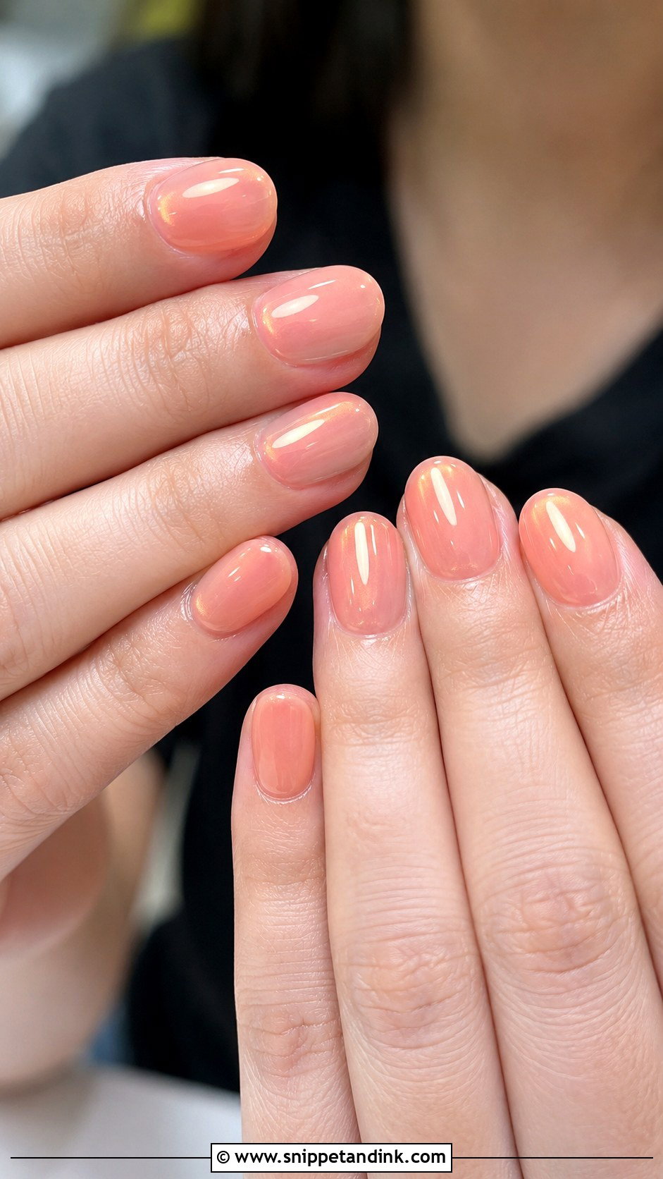 Peach Glazed Nails - Snippet and Ink - 30 Wedding Guest Nails Ideas