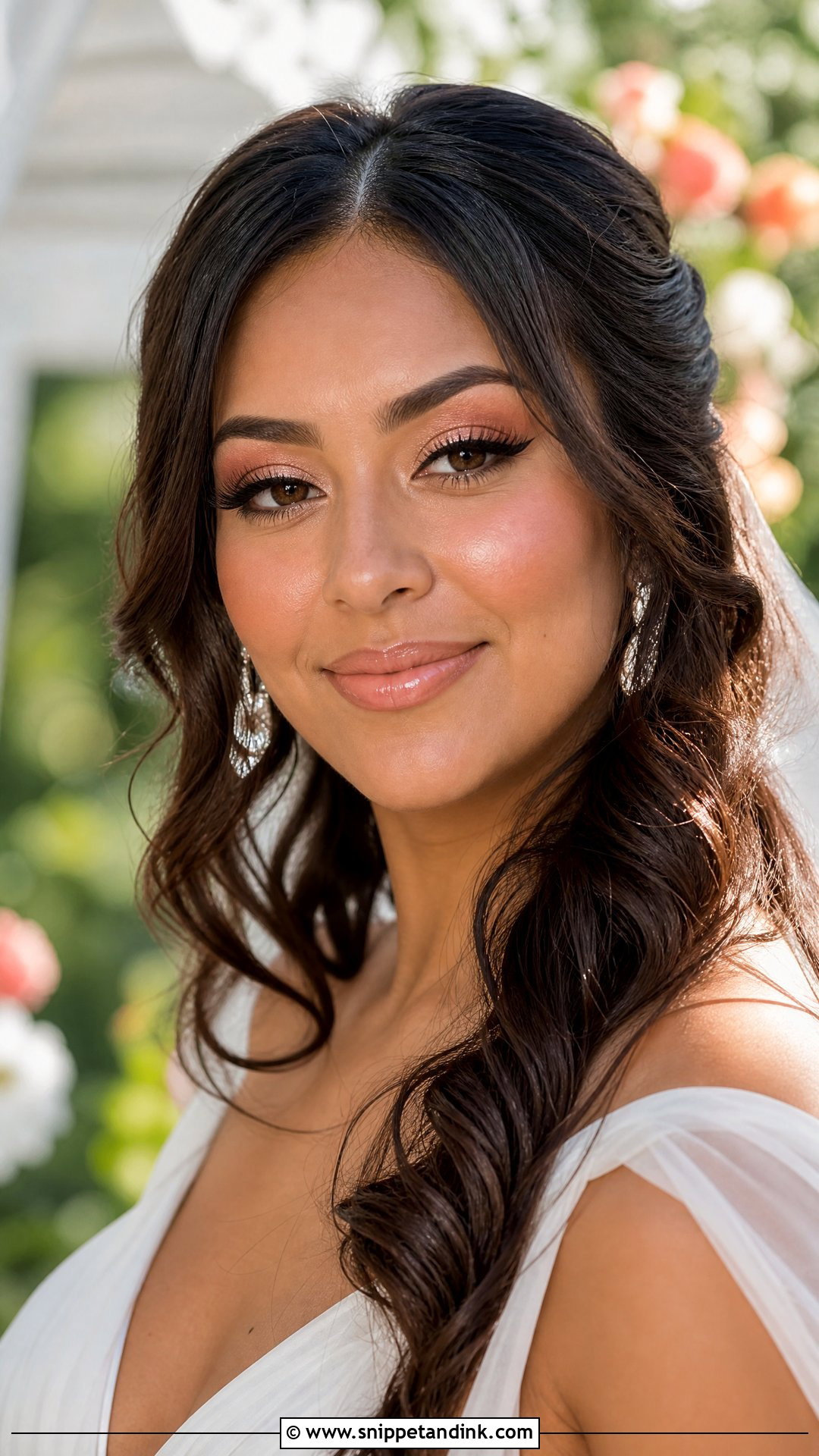 Peach Glowy Bridal Makeup - Snippet and Ink - 30 Glowy Bridal Makeup Ideas