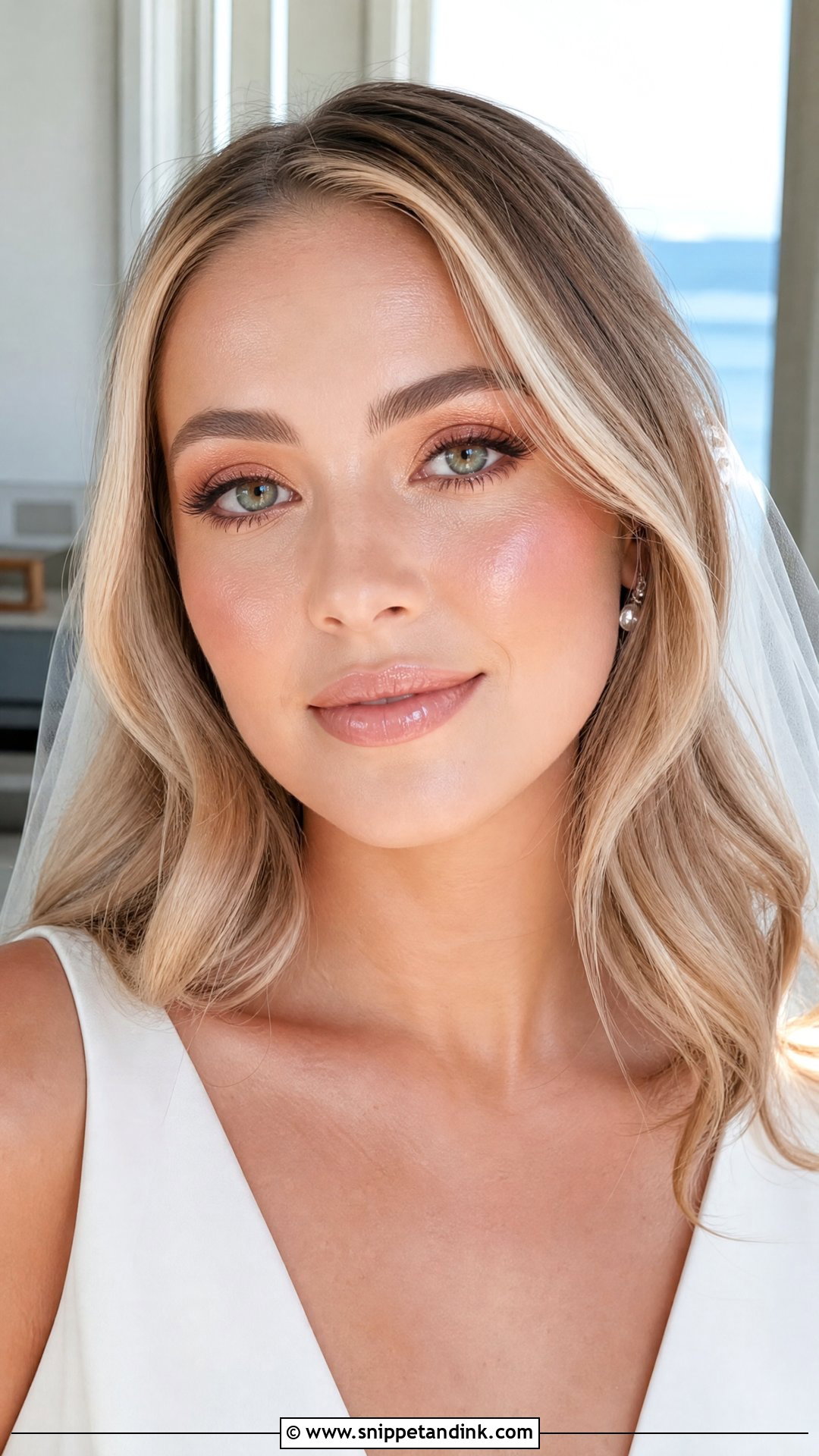 Peach Glowy Wedding Makeup For Brown Eyes - Snippet and Ink - 20 Glowy Wedding Makeup for Brown Eyes