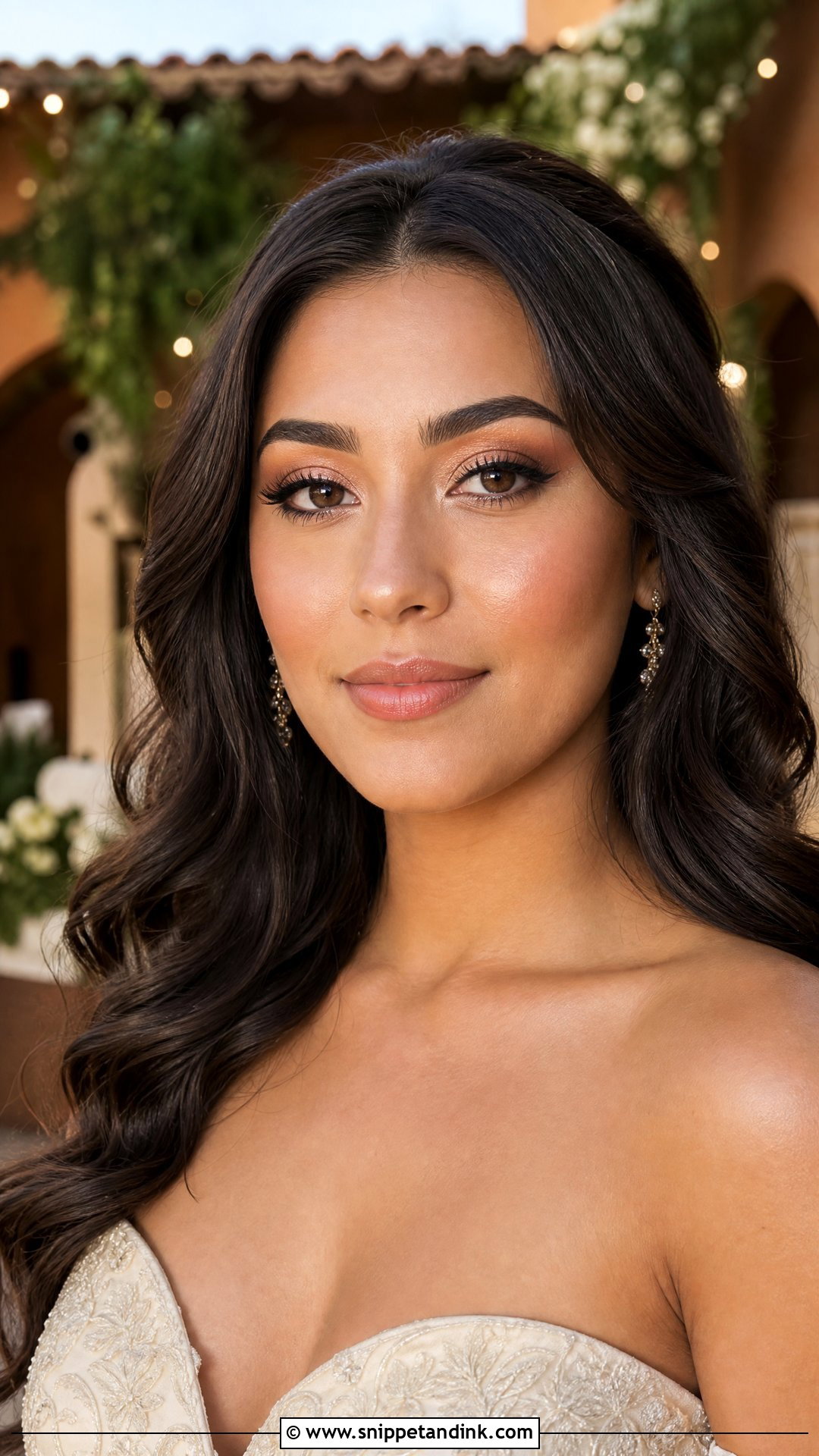 Peach HD Bridal Makeup - Snippet and Ink - 20 Bridal HD Makeup Looks