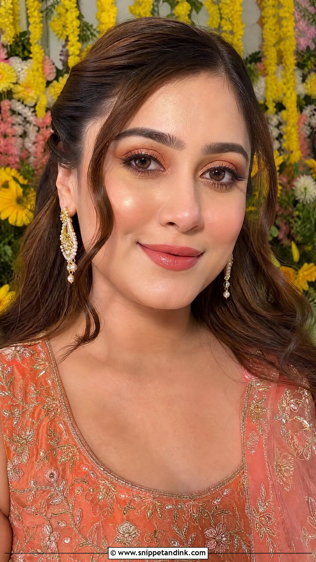 Peach Indian Wedding Makeup - Snippet and Ink - 20 Natural Indian Wedding Makeup Ideas