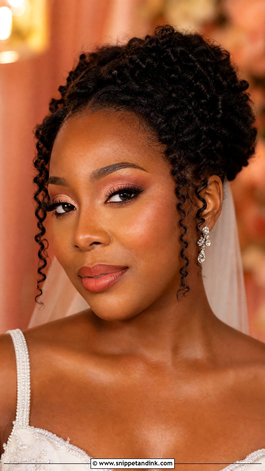 Peach Lip Bridal Makeup - Snippet and Ink - 20 Peachy Wedding Makeup Ideas