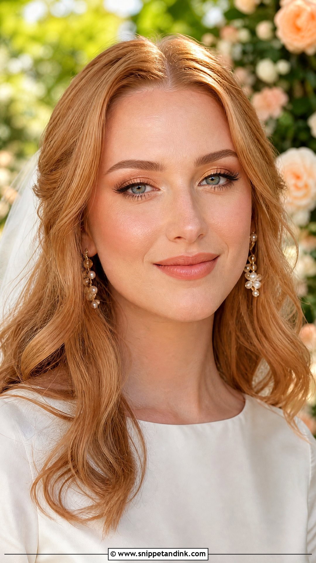 Peach Natural Glam Wedding Makeup - Snippet and Ink - 25 Natural Glam Wedding Make Up Ideas