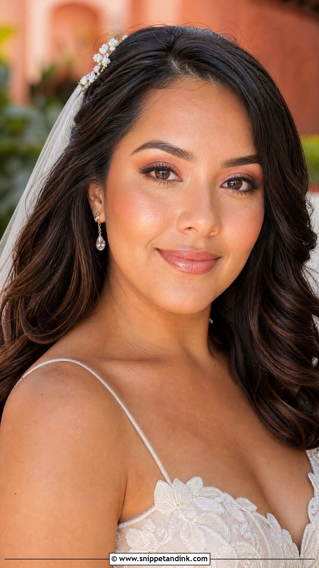 Peach Neutral Wedding Makeup for Brown Eyes - Snippet and Ink - 20 Neutral Wedding Makeup for Brown Eyes