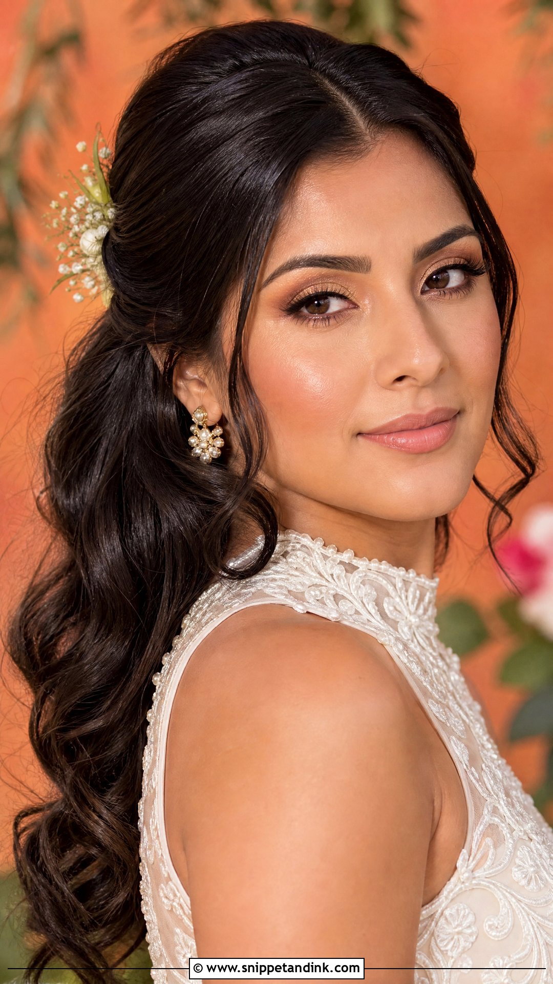 Peach Nude Bridal Makeup - Snippet and Ink - 20 Nude Makeup Bridal Look Ideas