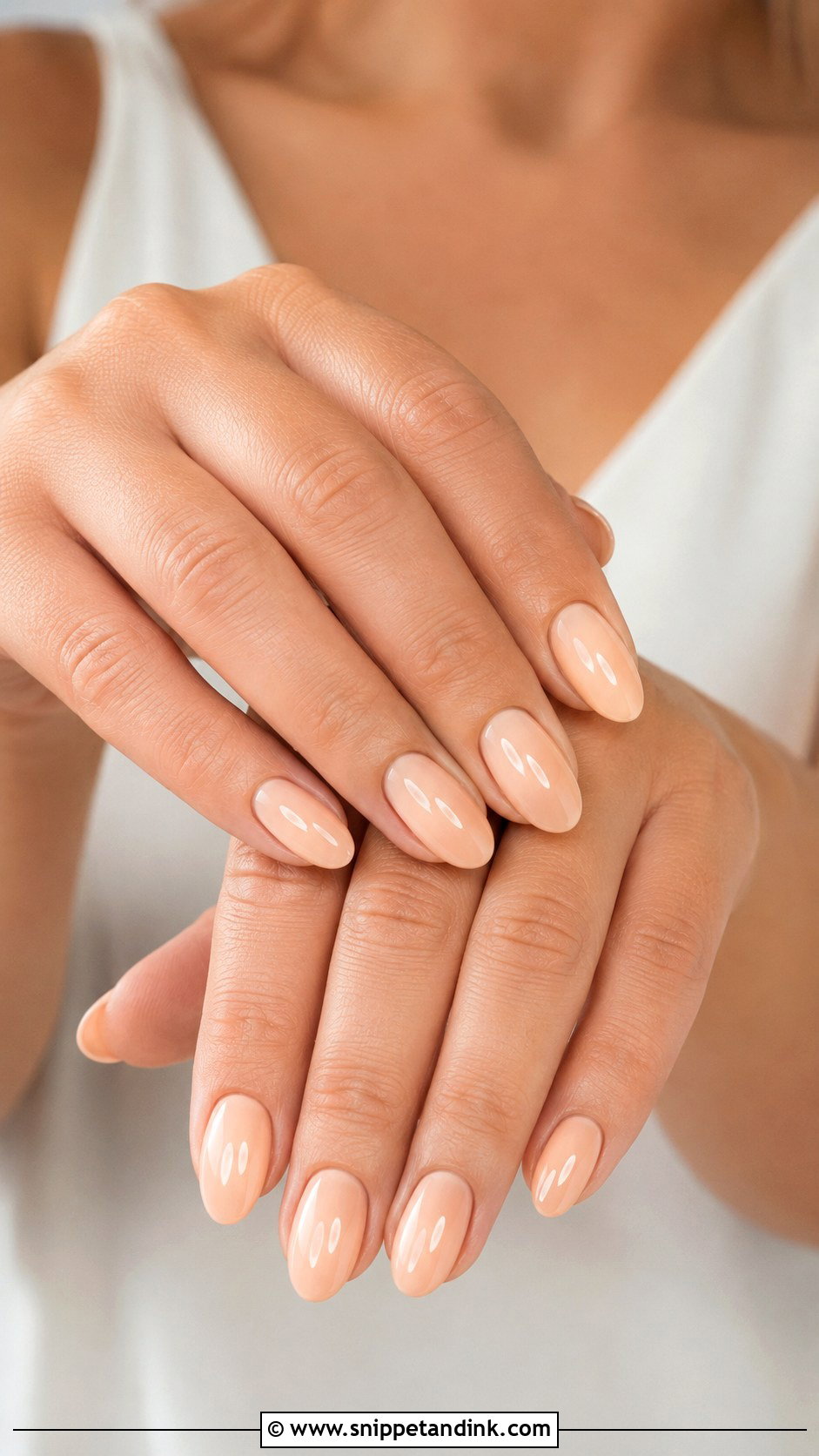 Peach Nude Wedding Nails - Snippet and Ink - 20 Natural Wedding Nails for Bride