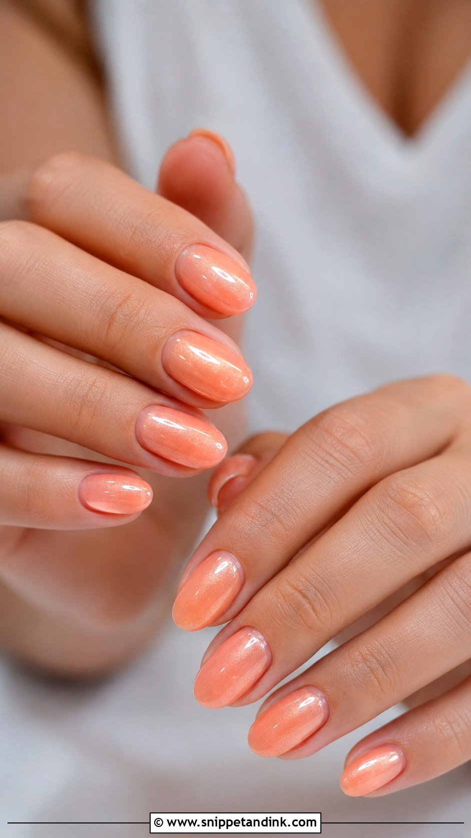 Peach Orange Wedding Nails - Snippet and Ink - 20 Orange Wedding Nails