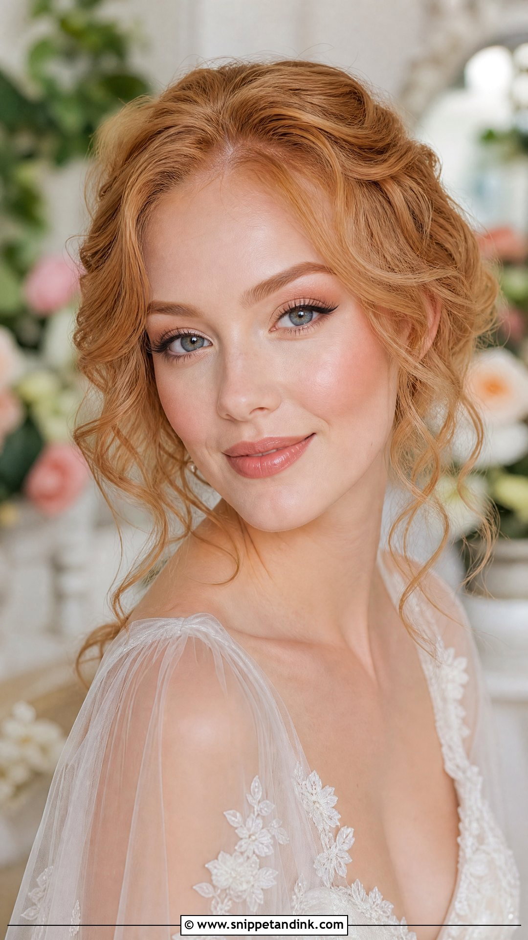 Peach Redhead Bridal Makeup - Snippet and Ink - 20 Redhead Bridal Makeup Ideas