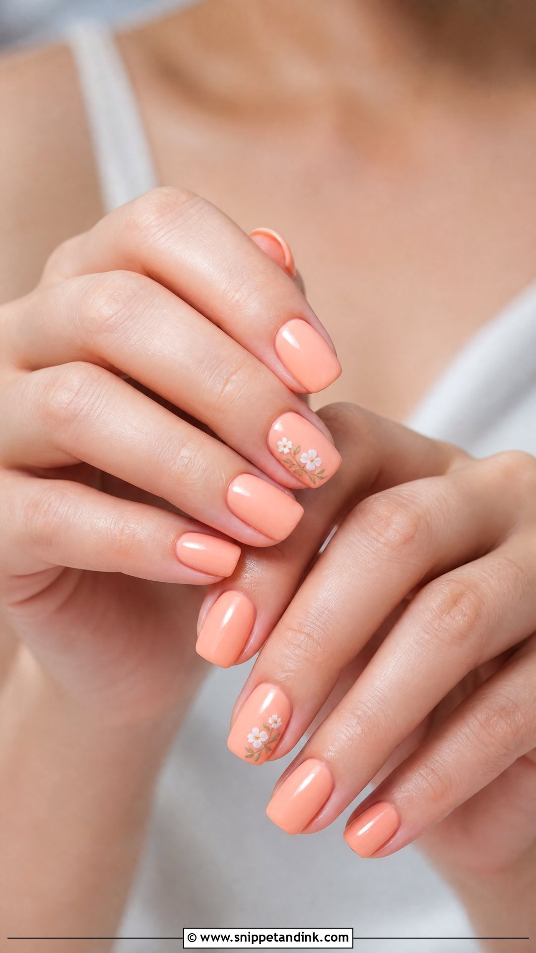 Peach Spring Wedding Nails - Snippet and Ink - 25 Spring Wedding Nails