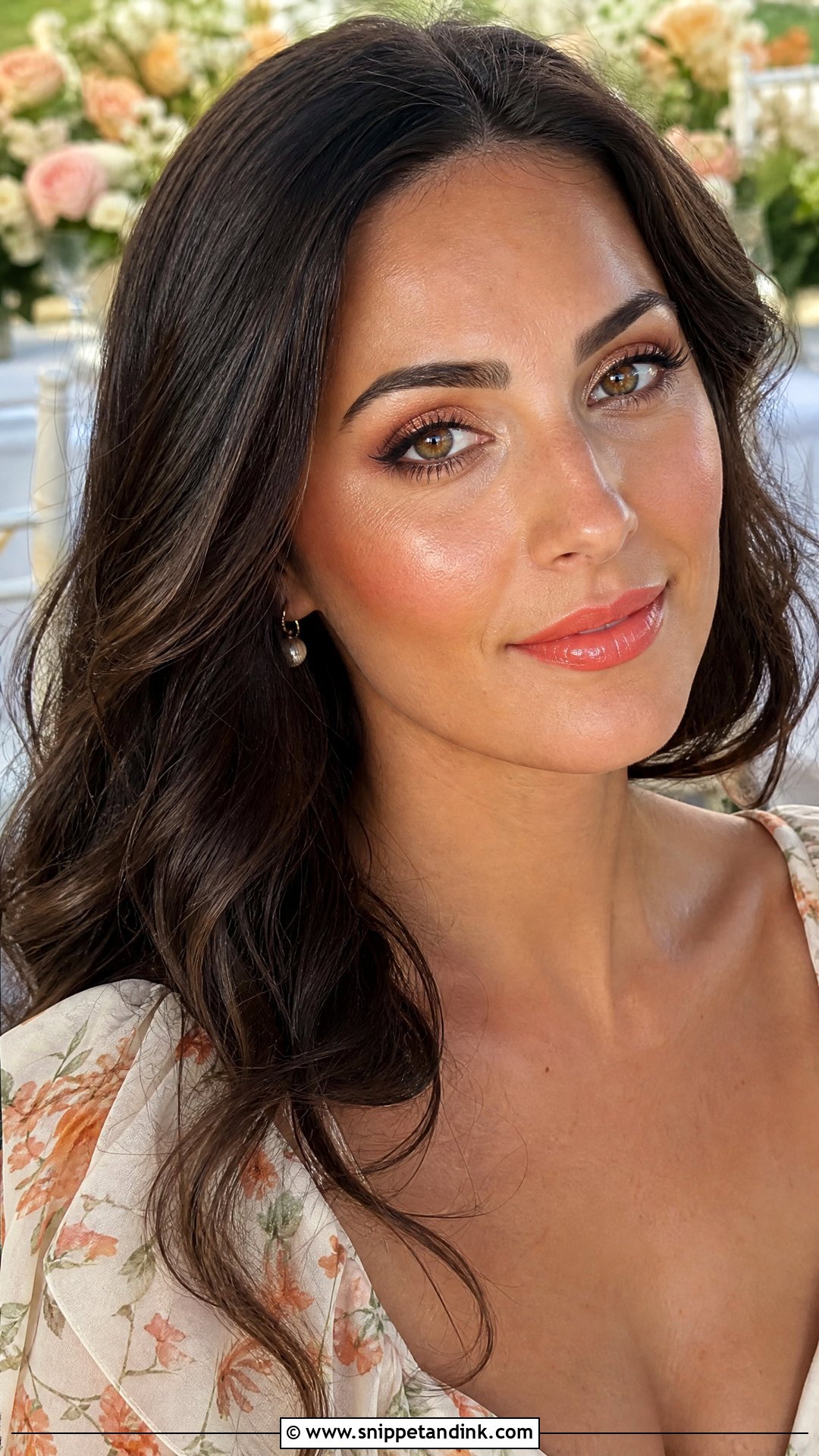 Peach Summer Wedding Guest Makeup - Snippet and Ink - 20 Summer Wedding Guest Makeup Ideas