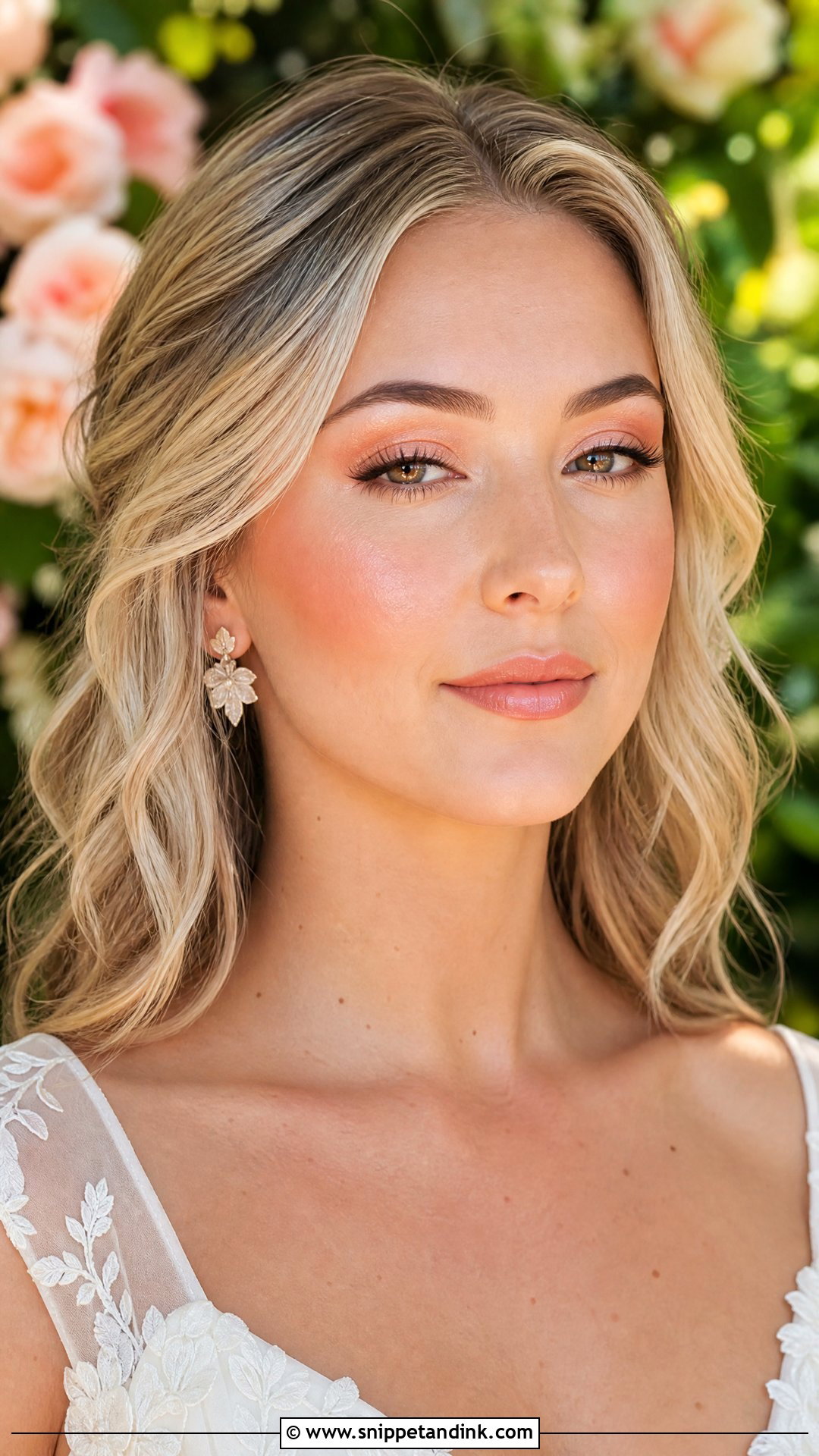 Peach Wedding Eye Makeup - Snippet and Ink - 20 Eye Makeup for Wedding Ideas