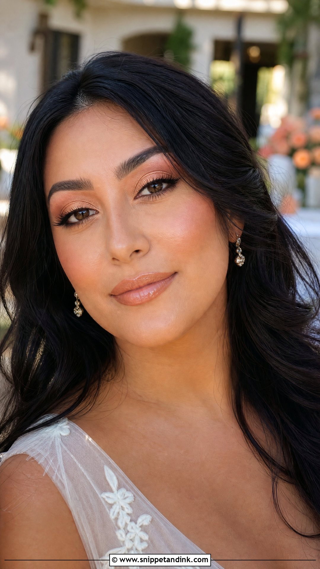 Peach Wedding Eyeshadow Look - Snippet and Ink - 20 Wedding Eyeshadow Looks