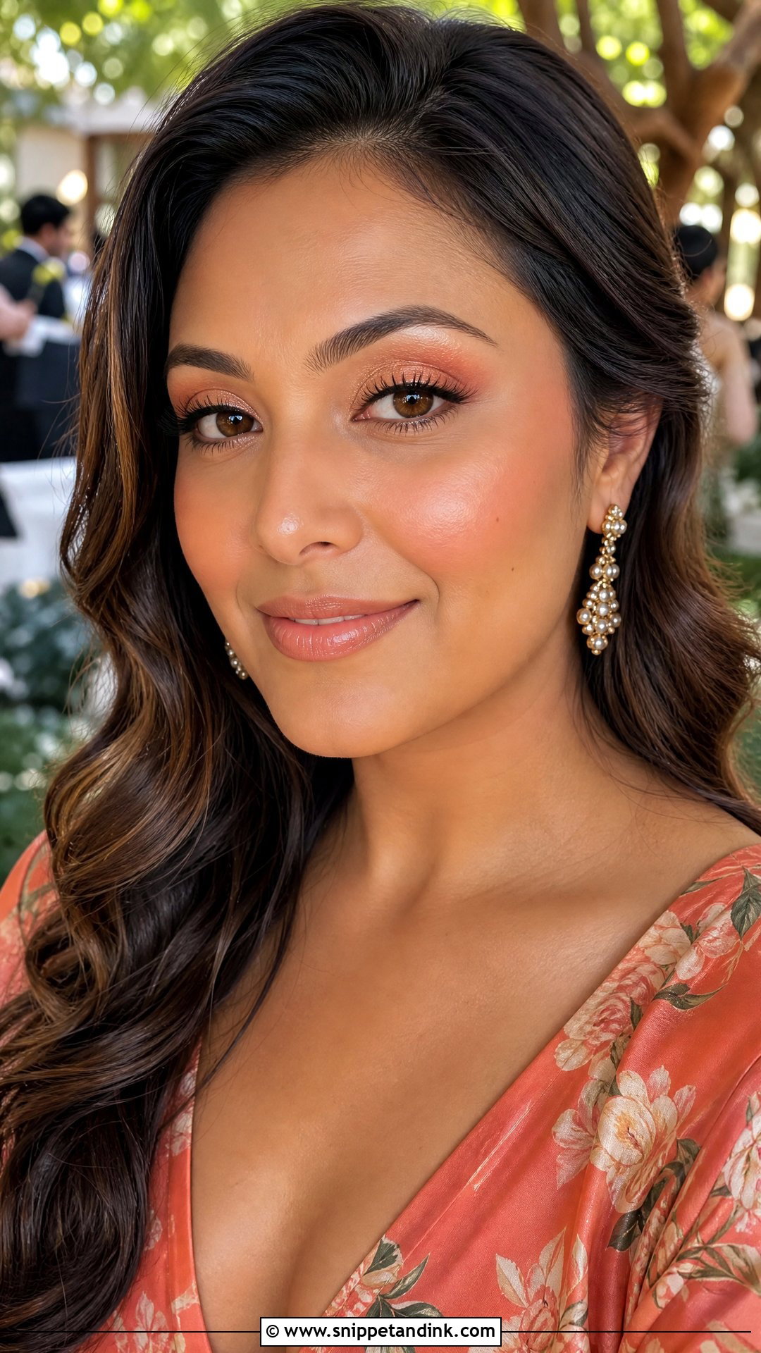 Peach Wedding Guest Makeup - Snippet and Ink - 20 Easy Wedding Guest Makeup Ideas