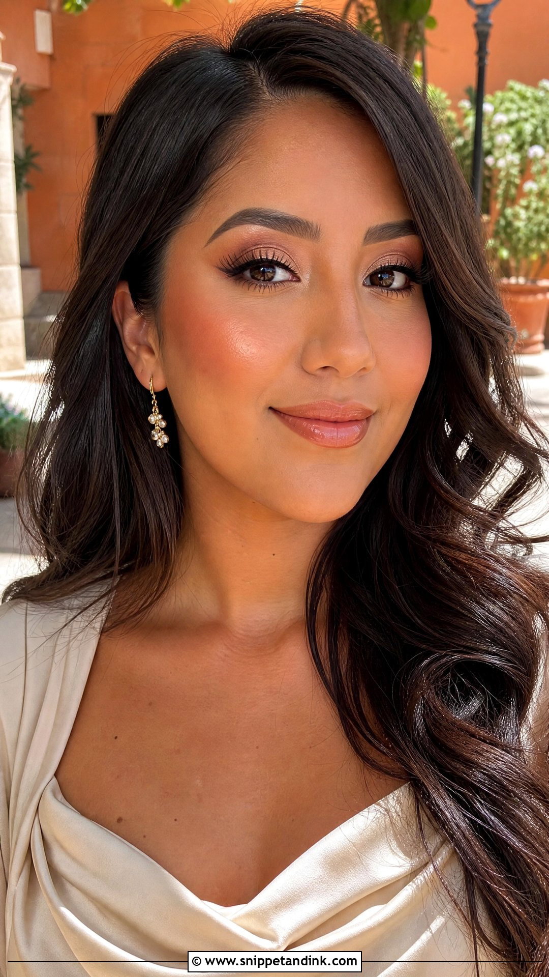 Peach Wedding Guest Makeup - Snippet and Ink - 20 Simple Makeup for Wedding Guest Ideas